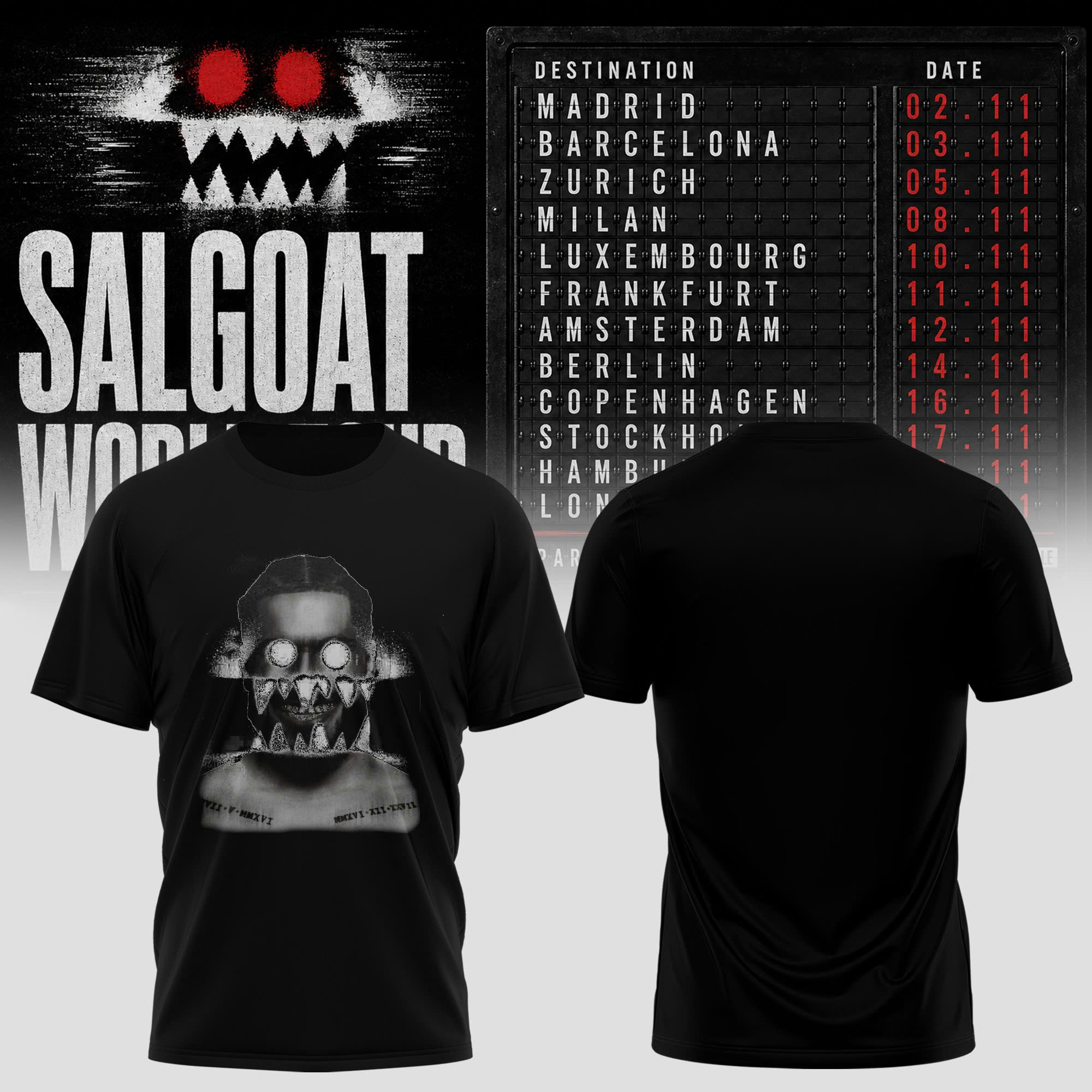 ELGRANDETOTO Salgoat World Tour Collector Edition Graphic T Shirt
