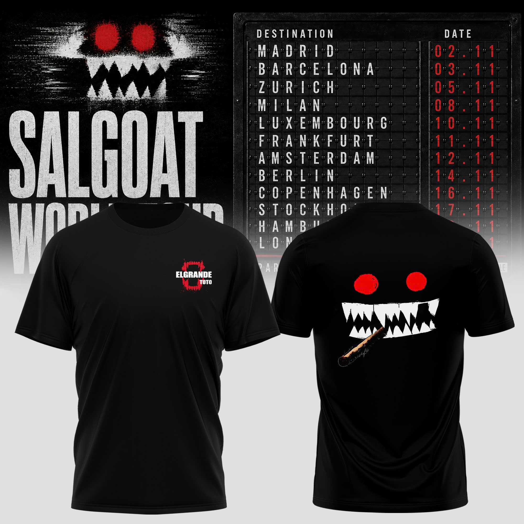 ELGRANDETOTO Salgoat World Tour Limited Edition Graphic T Shirt