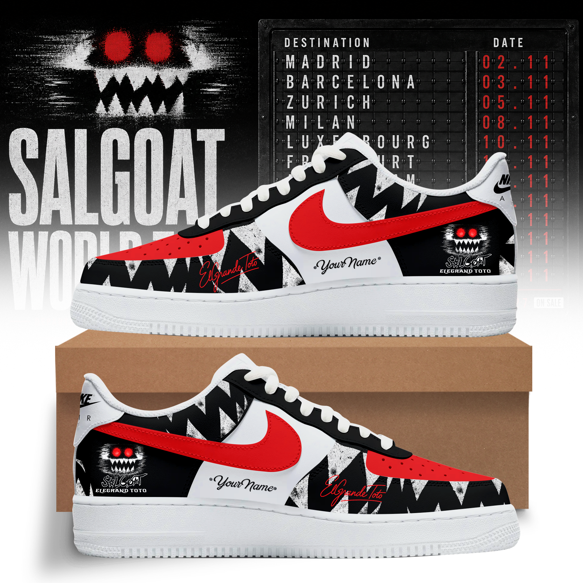 ELGRANDETOTO Salgoat World Tour Limited Edition High Top Sneakers