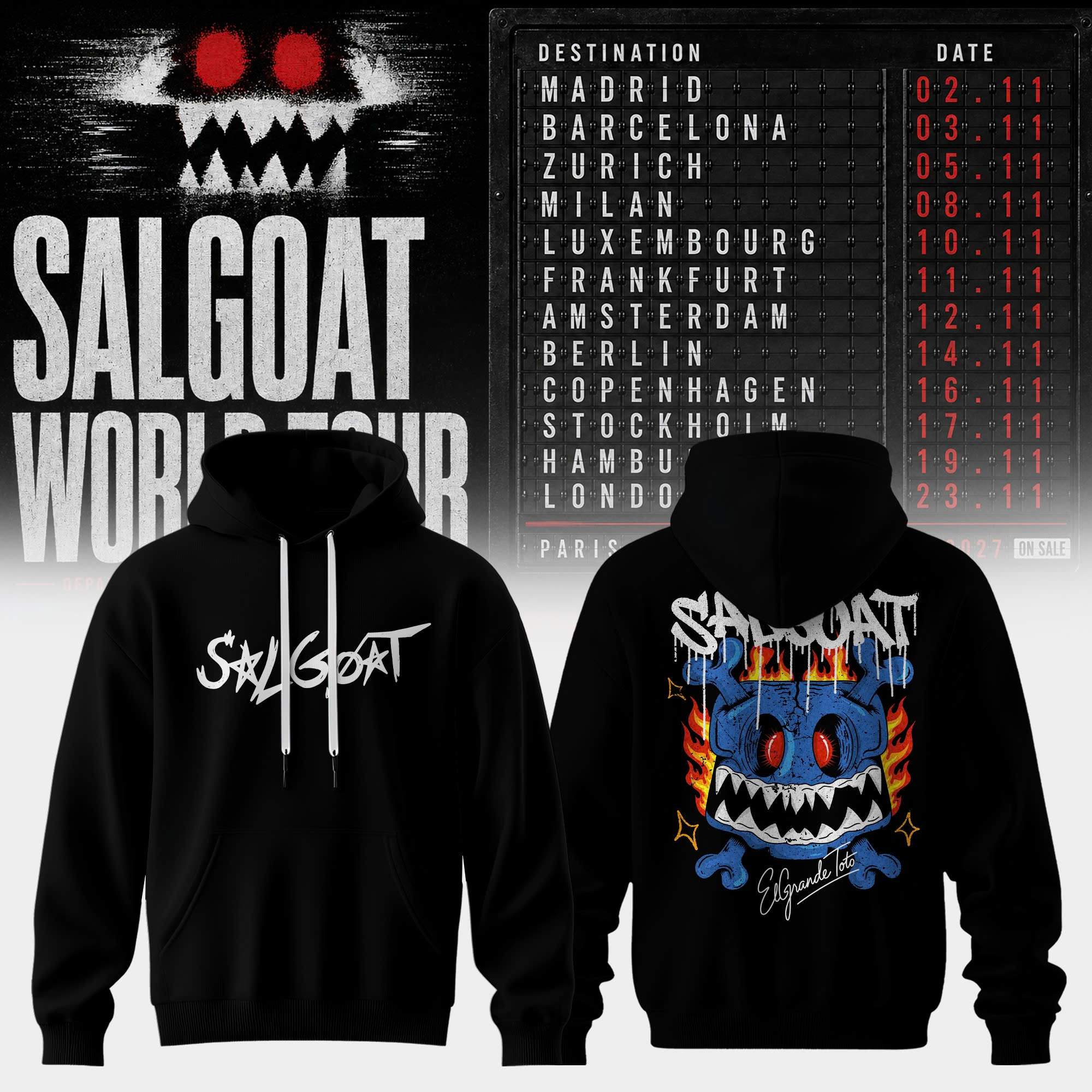 ELGRANDETOTO Salgoat World Tour Limited Edition Pullover Hoodie