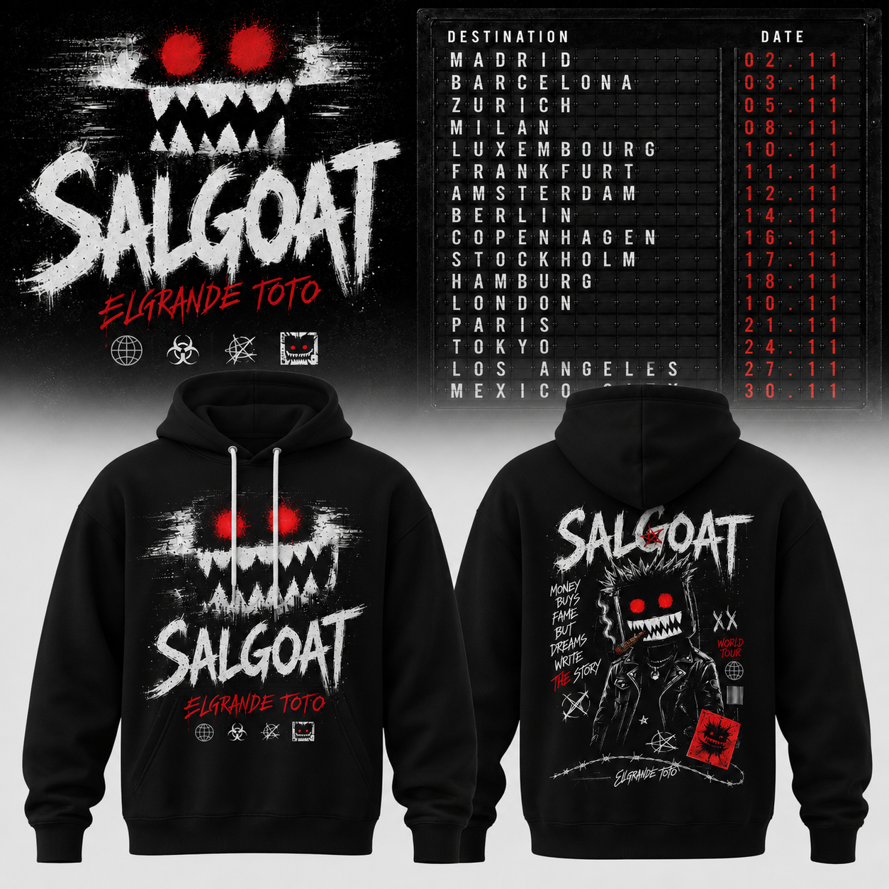 ELGRANDETOTO Salgoat World Tour Premium Concert Hoodie