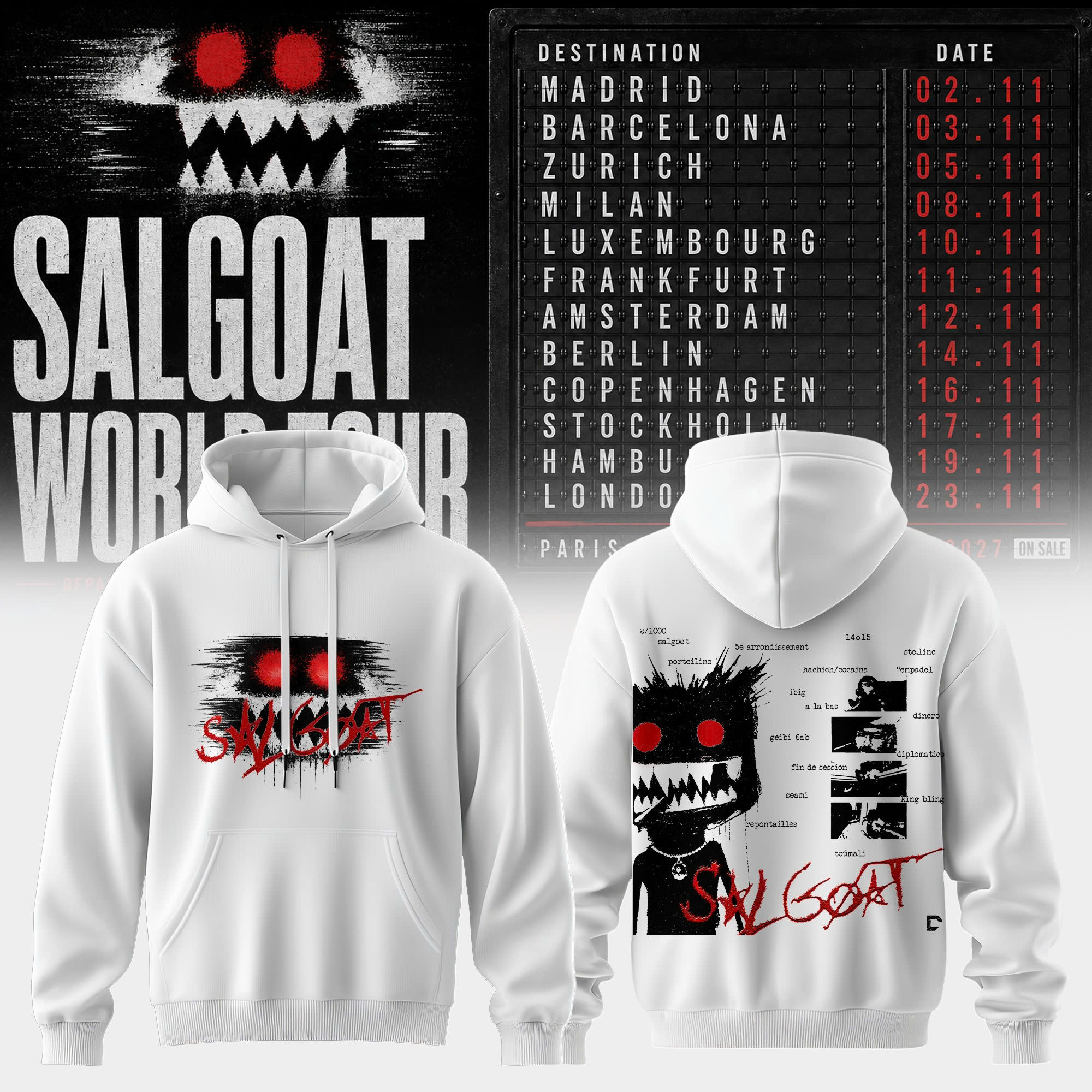 ELGRANDETOTO Salgoat World Tour Premium Live Hoodie
