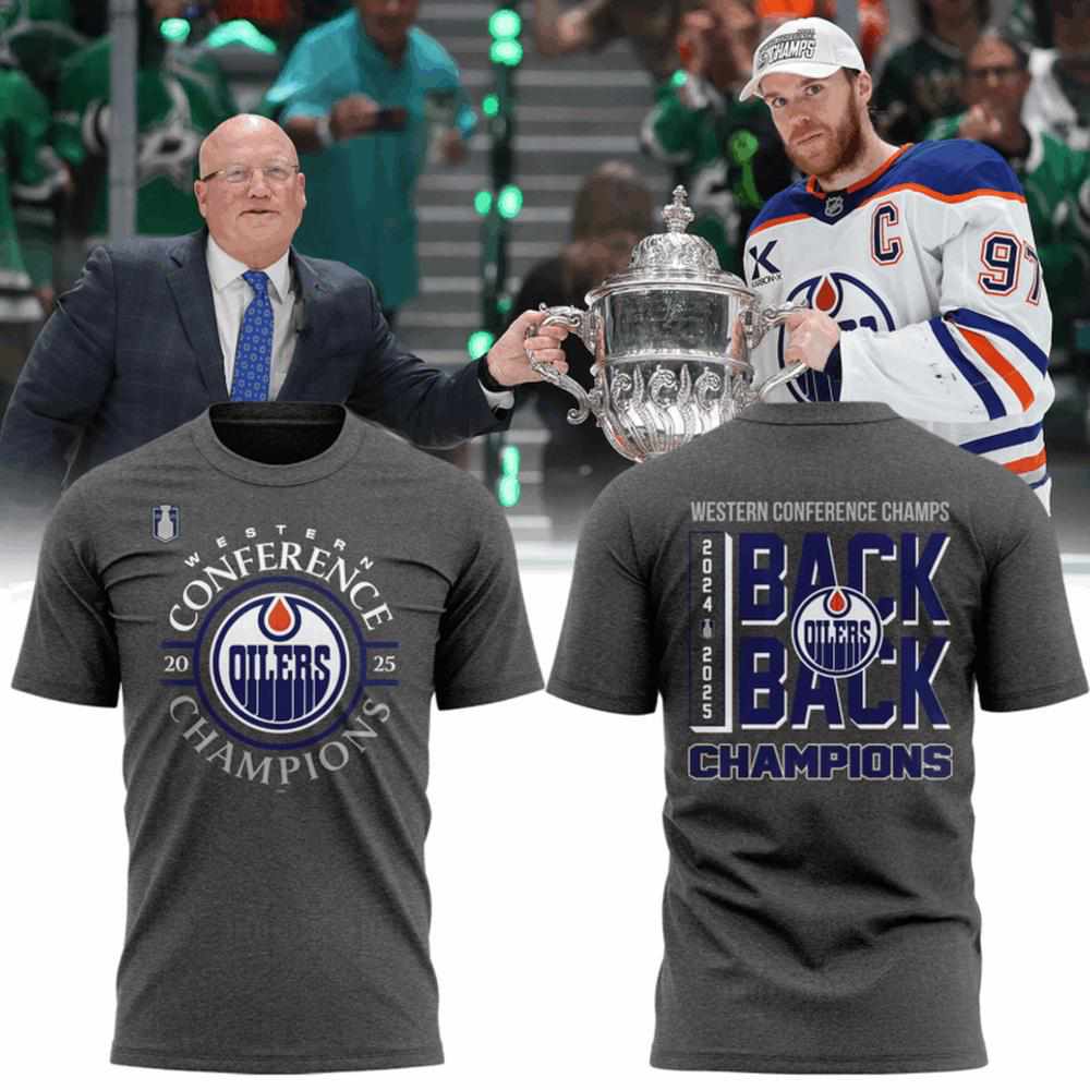 Edmonton Oilers Western Conference Back to Back Champs 2025 T Shirt