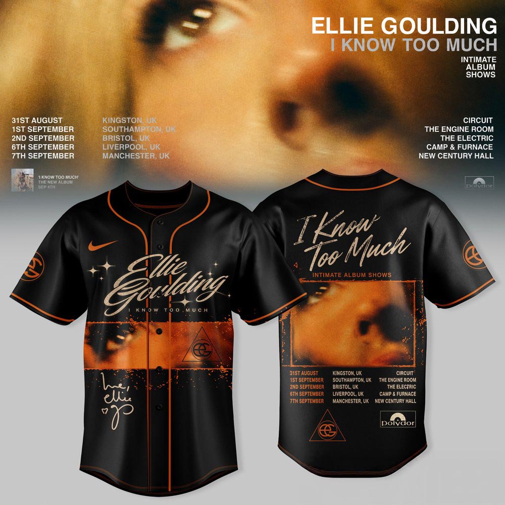 Ellie Goulding I Know Too Much Tour 3D AllOver Print Baseball Jersey Pop Music Concert Tour Fan Apparel 1 - Unicasport Ellie Goulding I Know Too Much Tour 3D AllOver Print Baseball Jersey Pop Music Concert Tour Fan Apparel