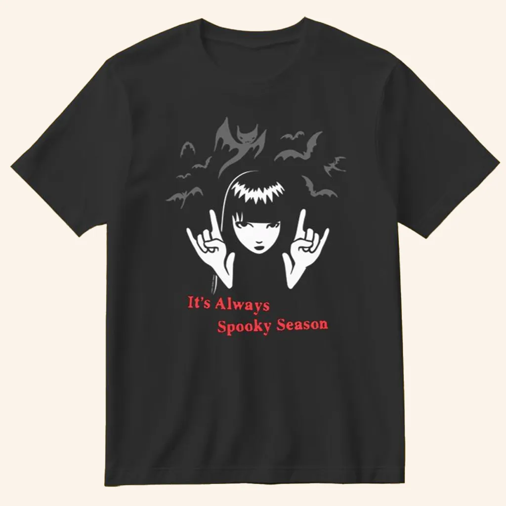 Emily Strange Merch ItÃÂÂ½s Always Spooky Season TShirt Best Christmas Gifts For Girlfriend