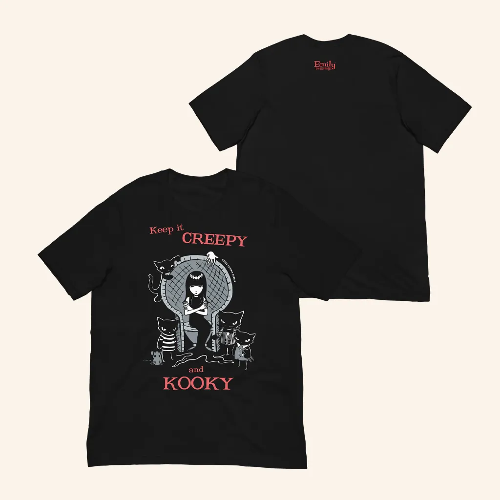 Emily Strange Merch Keep It Creepy And Kooky Black TShirt Xmas Gifts For Wife