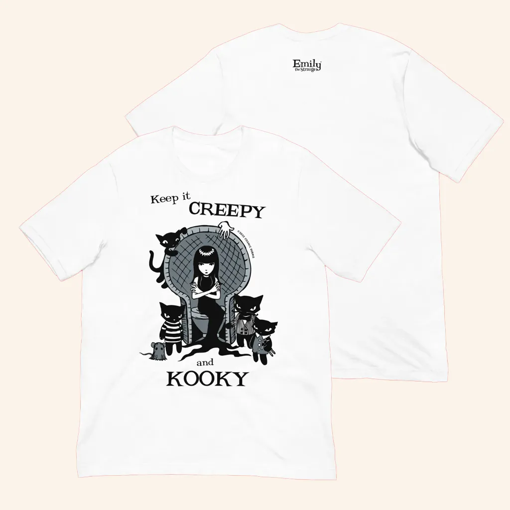 Emily Strange Merch Keep It Creepy And Kooky White TShirt Christmas Gifts For Daughter