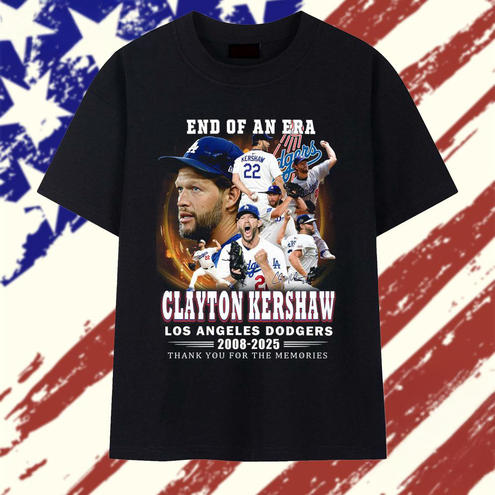 End Of An Era Clayton Kershaw Los Angeles Dodgers 20052025 T Shirt