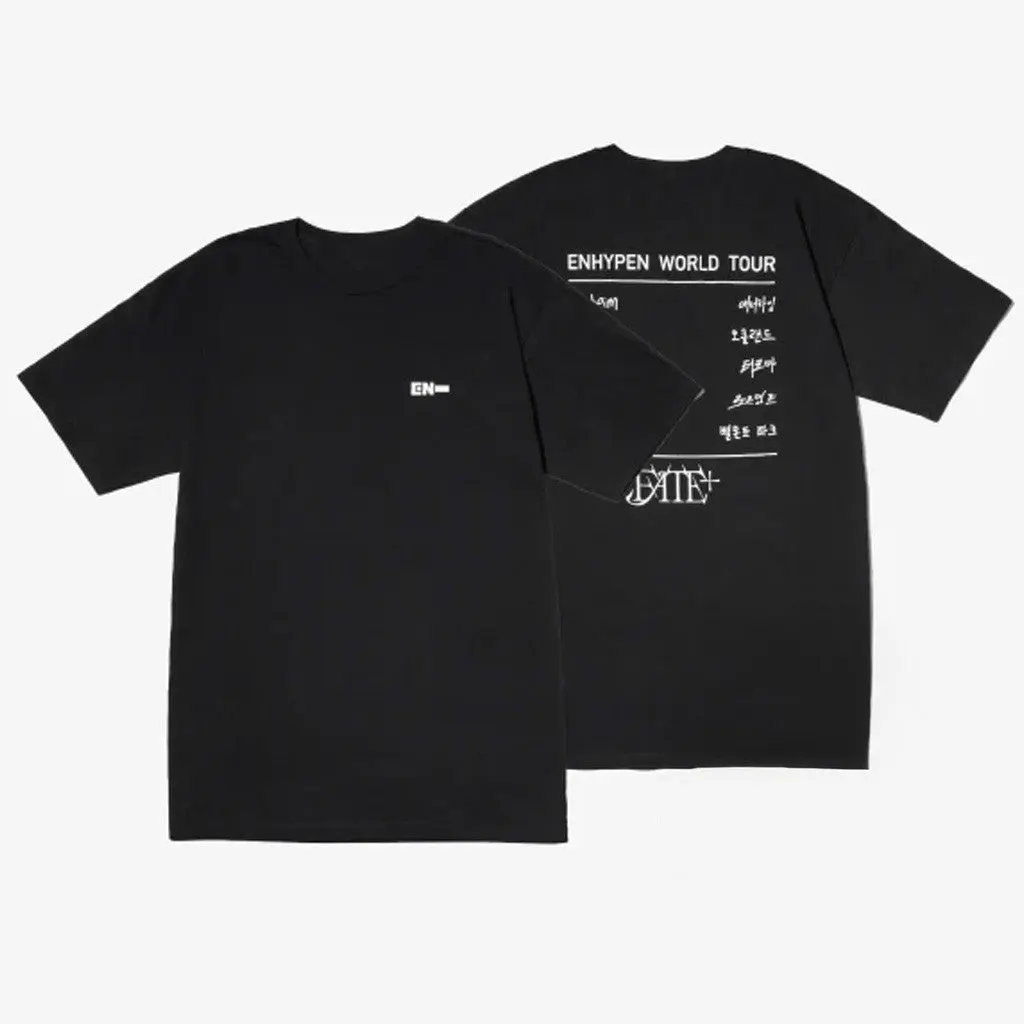 Enhypen Merch Tour Routing TShirt World Tour Fate Plus Tees Gifts For Besties