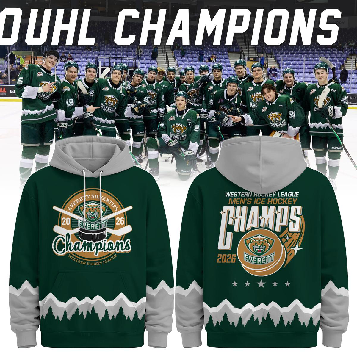 Everett Silvertips WHL Champions 2026 Hoodie