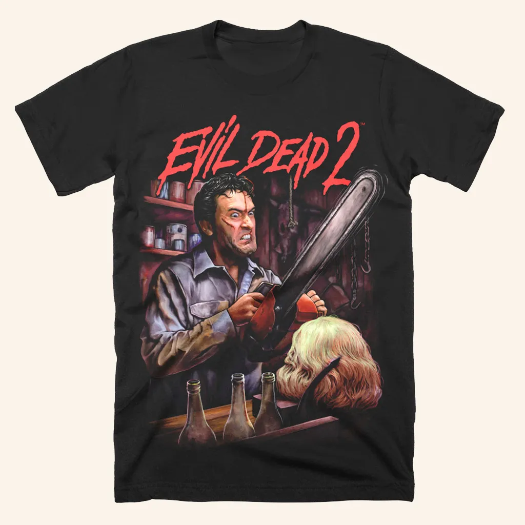 Evil Dead 2 Workshed TShirt Halloween Tee Shirts For Adults Gifts For Husband