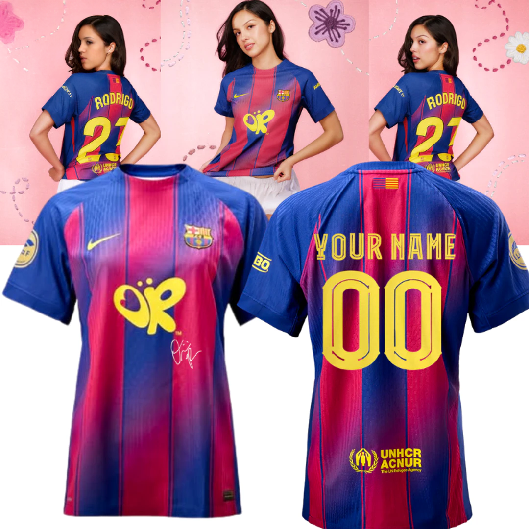 FC Barcelona x Olivia Rodrigo Edition Custom Name Soccer Jersey