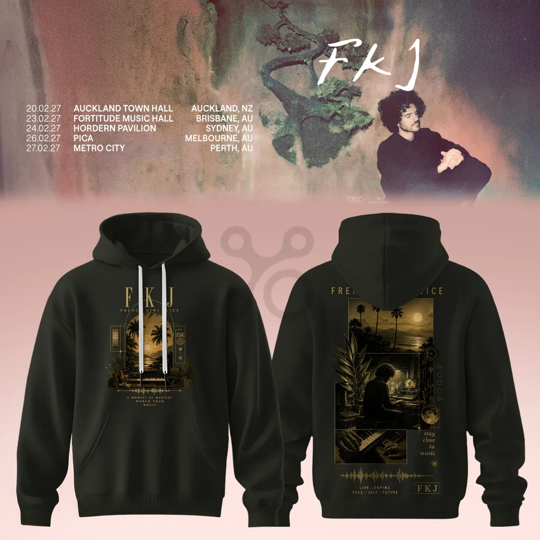 FKJ A Moment Of Mystery Official Tour Black Fan Hoodie