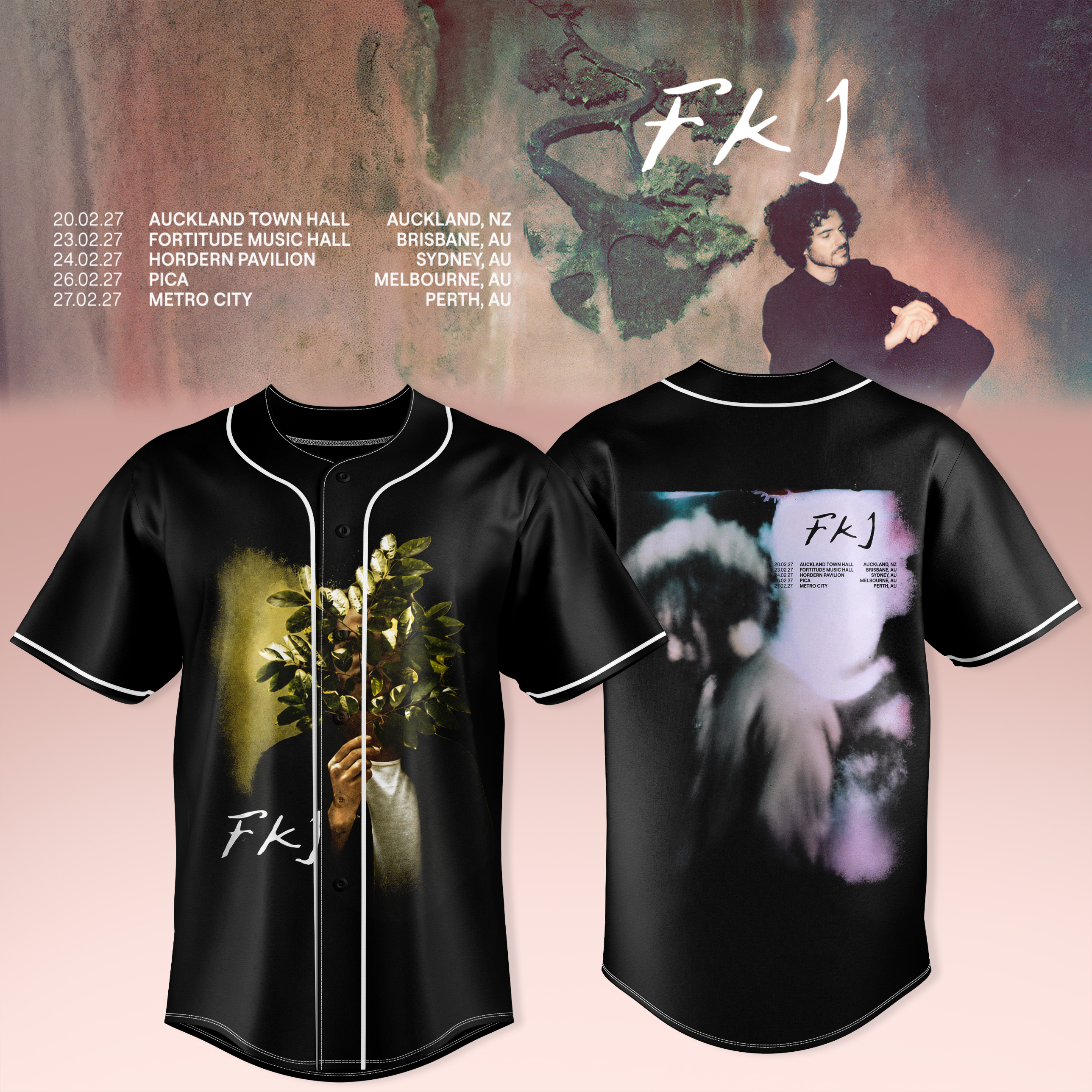 FKJ AUNZ Tour 2027 Collector Limited Fan Baseball Jersey