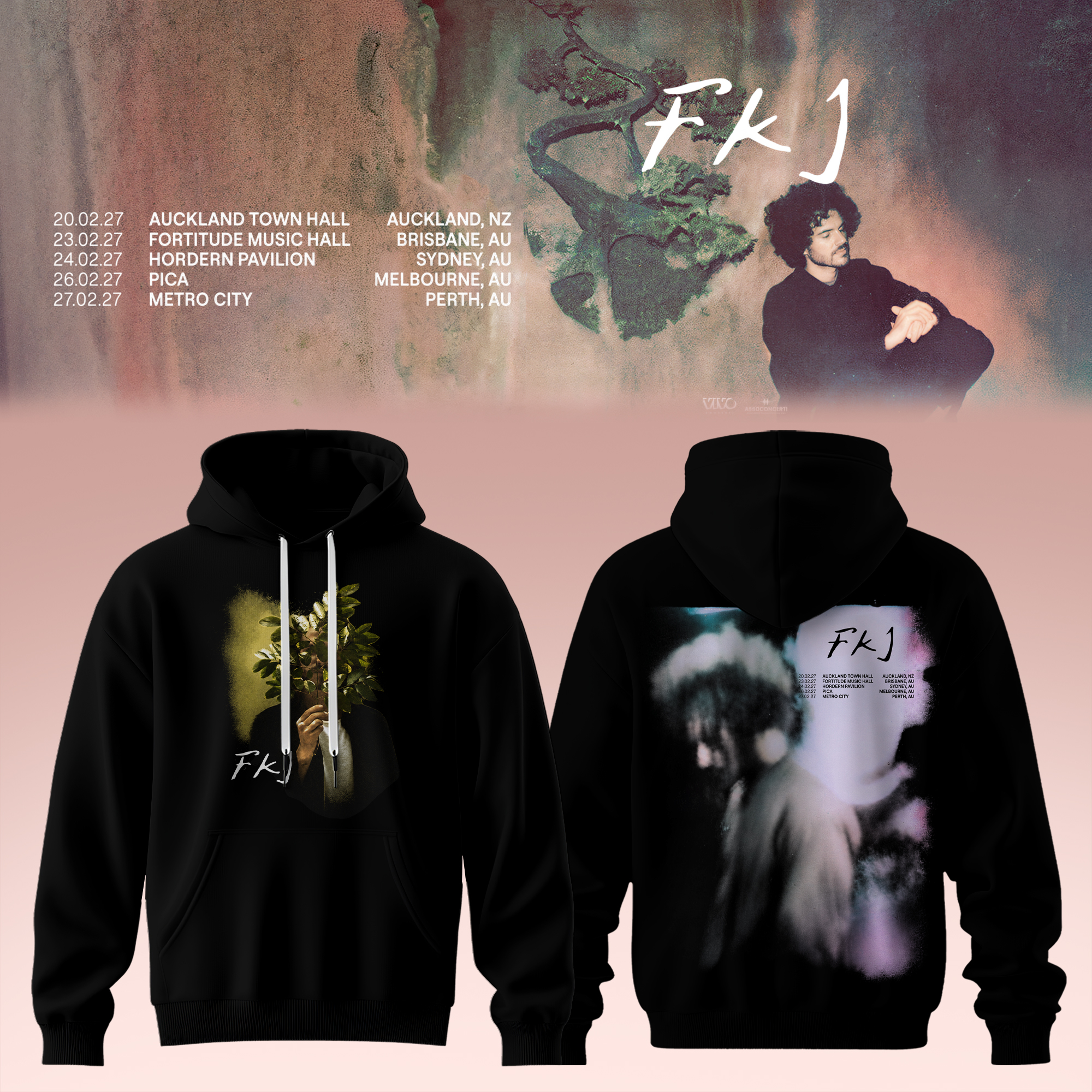 FKJ AUNZ Tour 2027 Collector Official Merchandise Hoodie