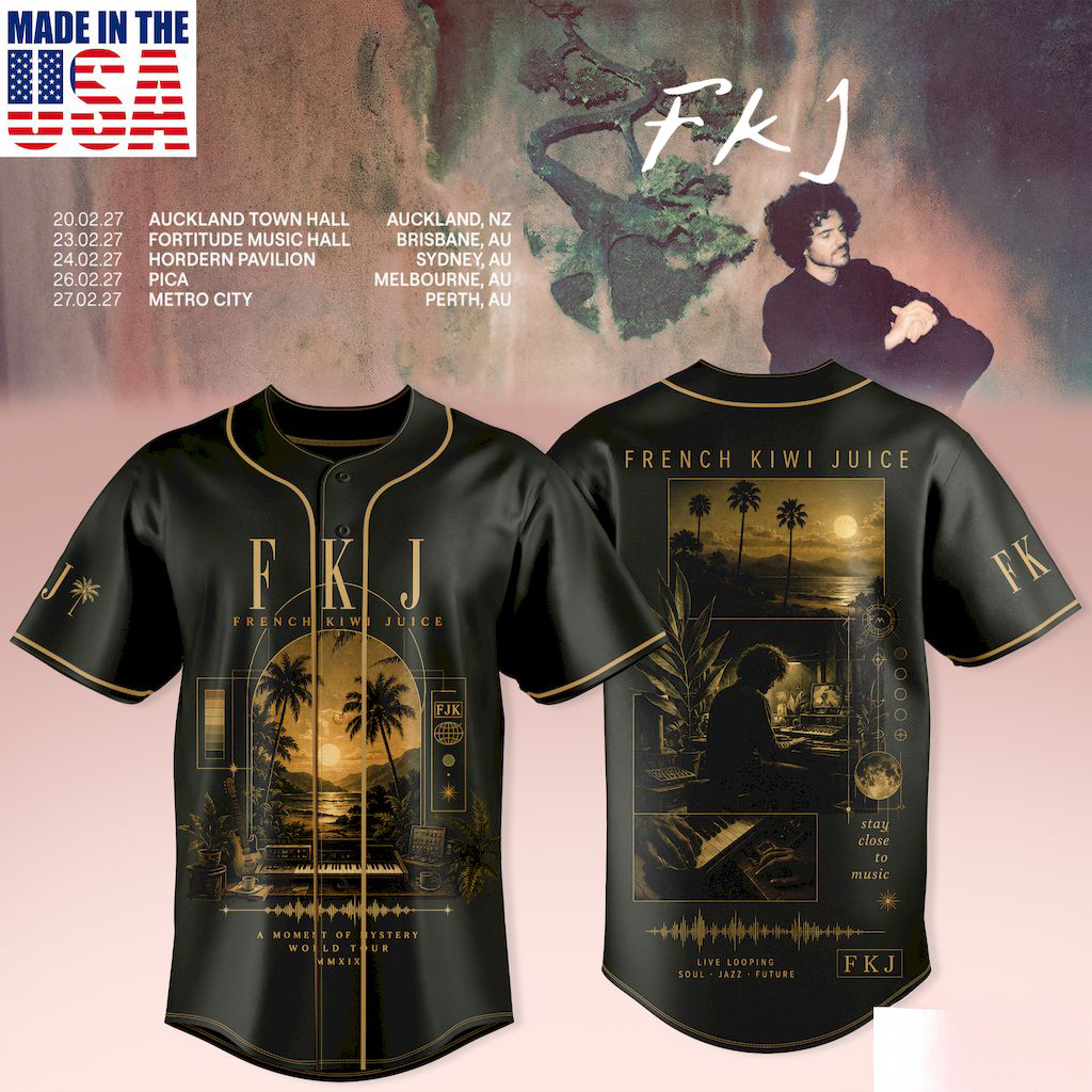 FKJ AUNZ Tour 2027 Official Fan Baseball Jersey