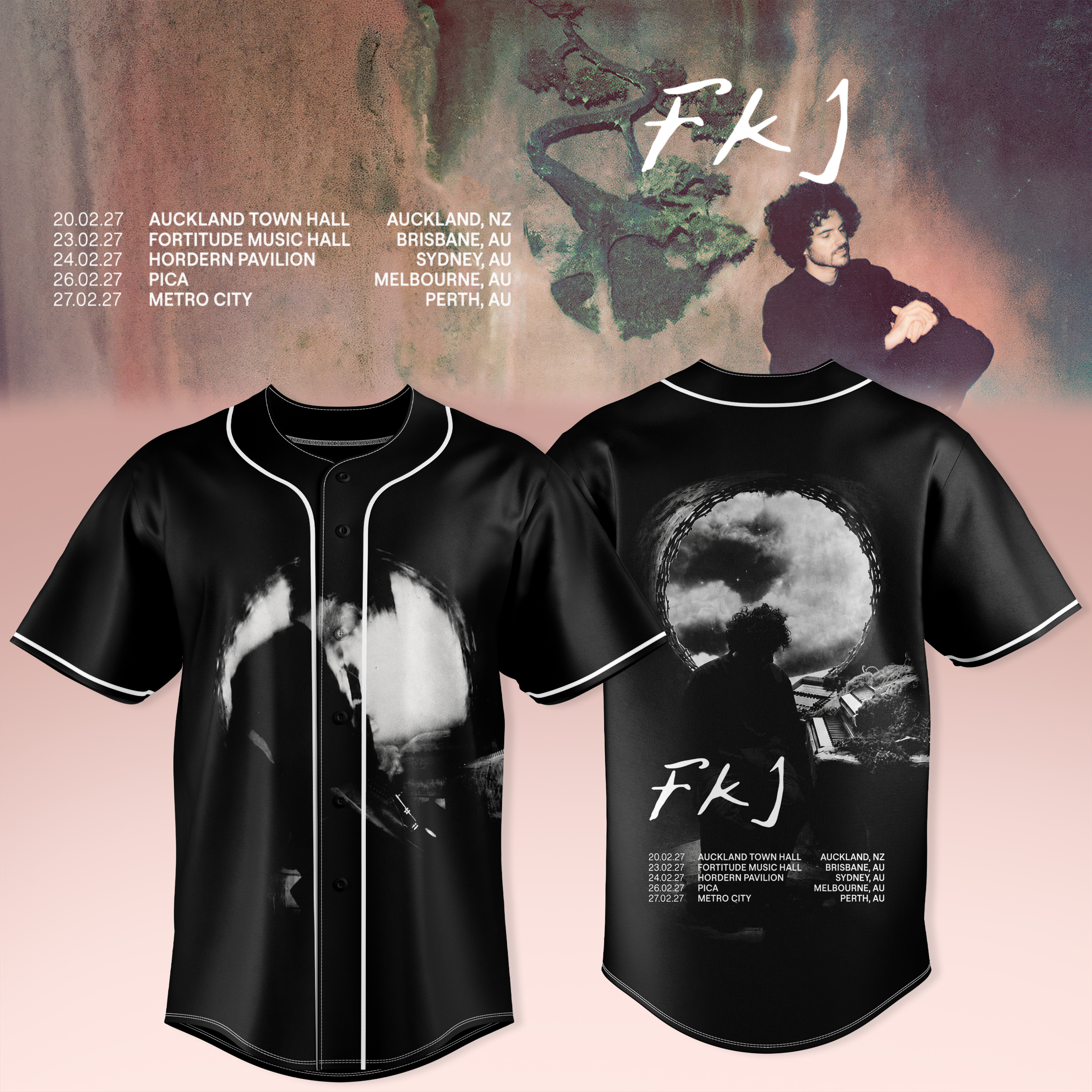 FKJ AUNZ Tour 2027 Premium Baseball Jersey Collection
