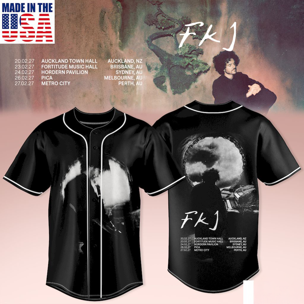 FKJ AUNZ Tour 2027 Premium Baseball Jersey Gift for Fans