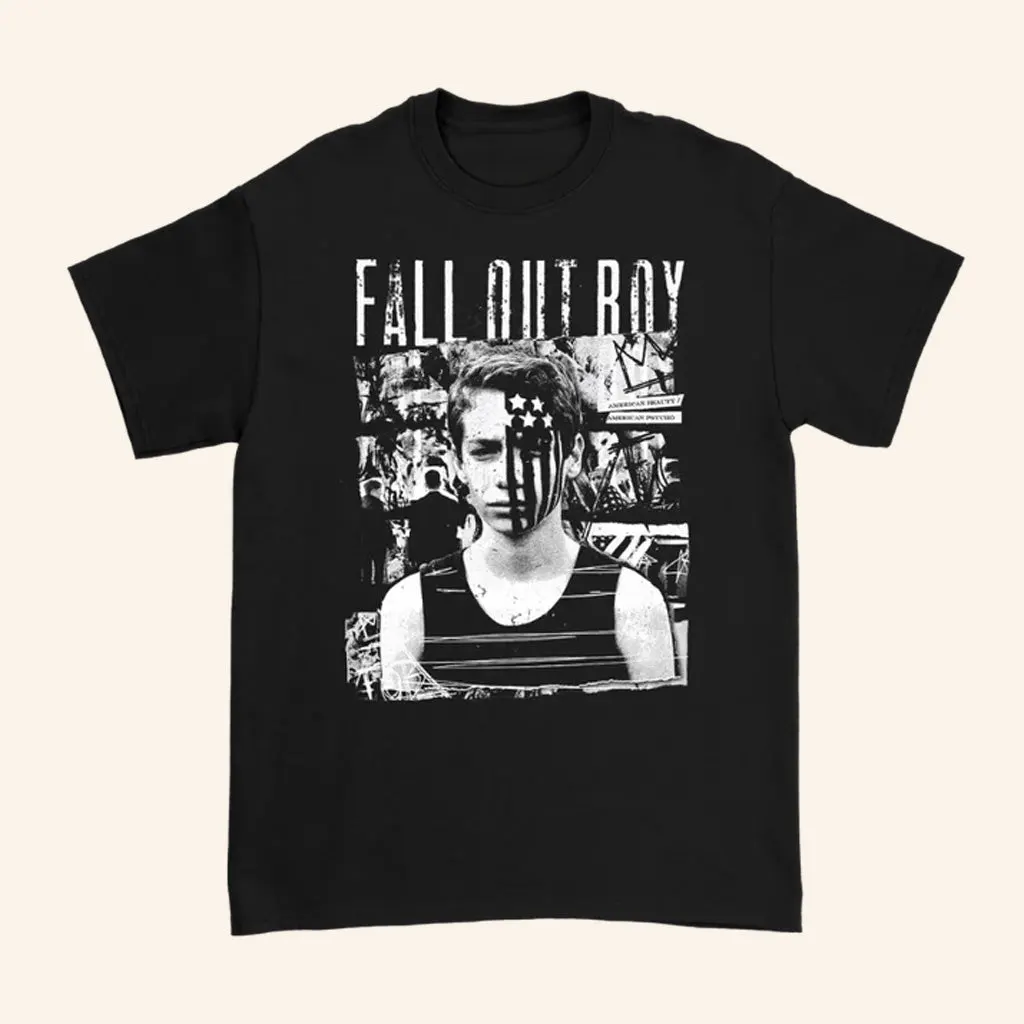 Fall Out Boy Merch American Beauty American Psycho Cover TShirt Gifts For Fans