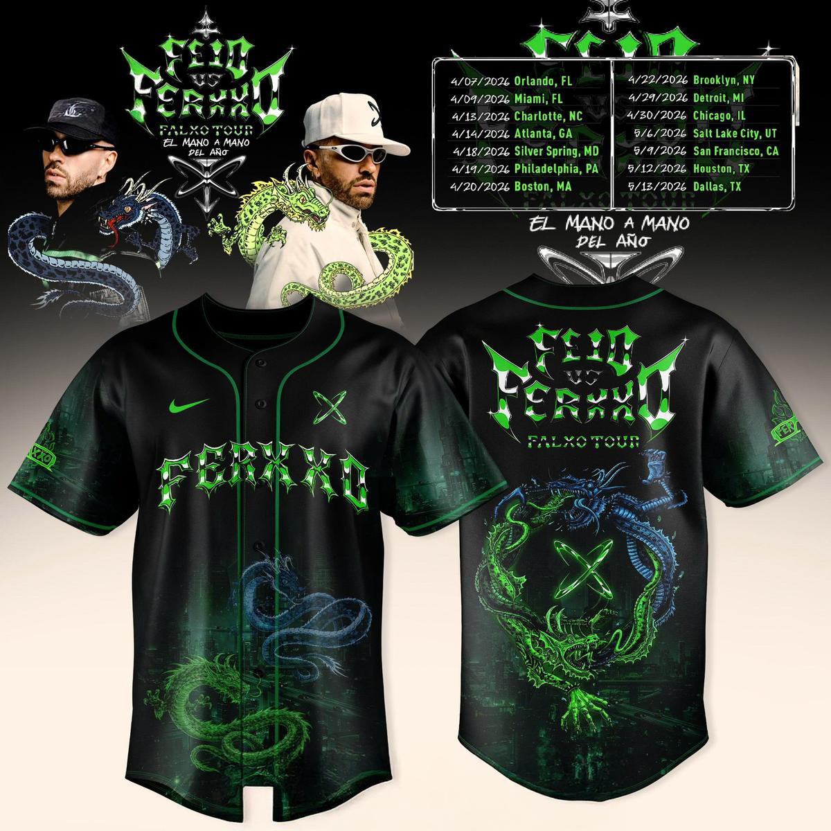 Feid vs Ferxxo Falxo Tour 2026 America Jersey