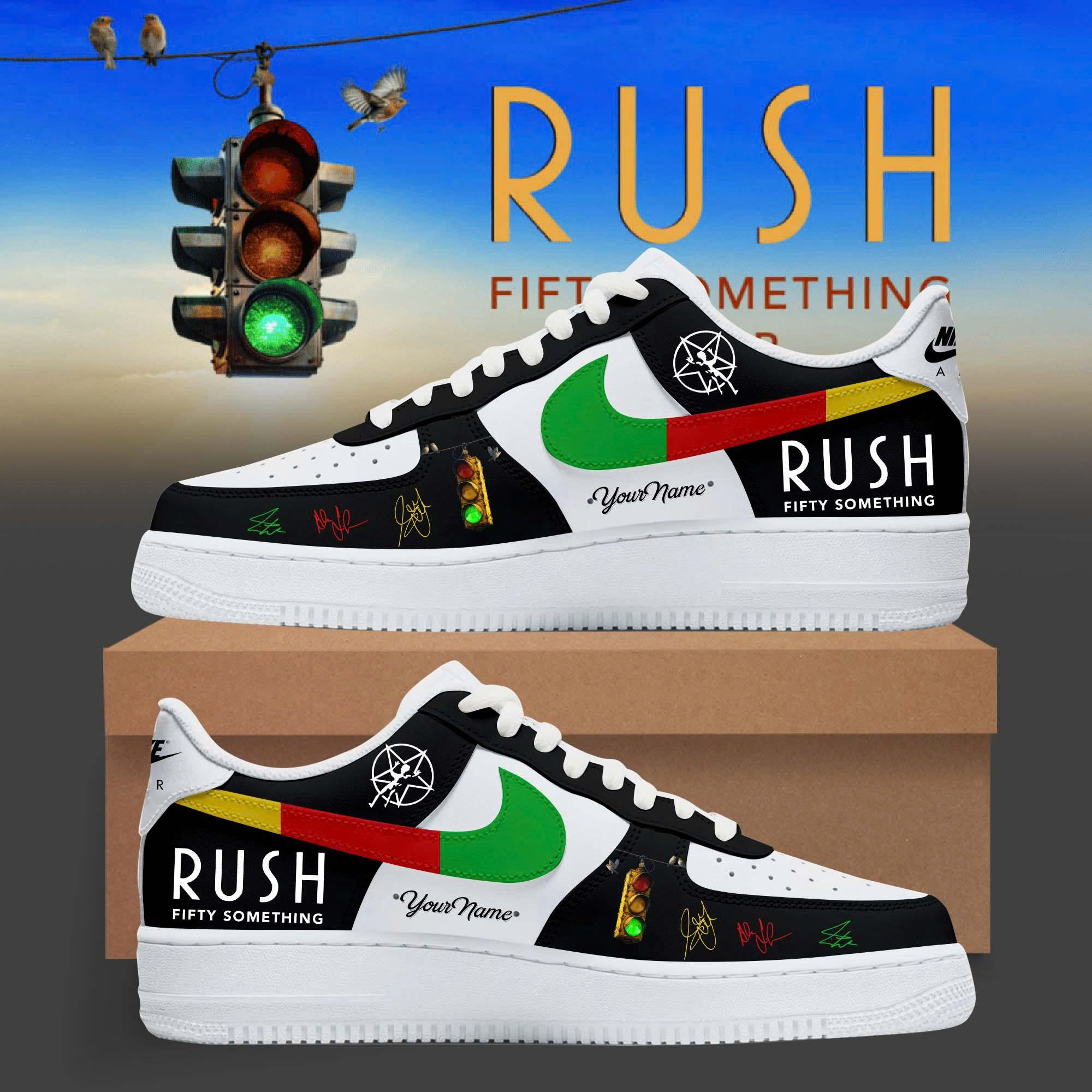 Fifty Something Tour 2026 Personalized 3D Classic Black Custom Sneakers