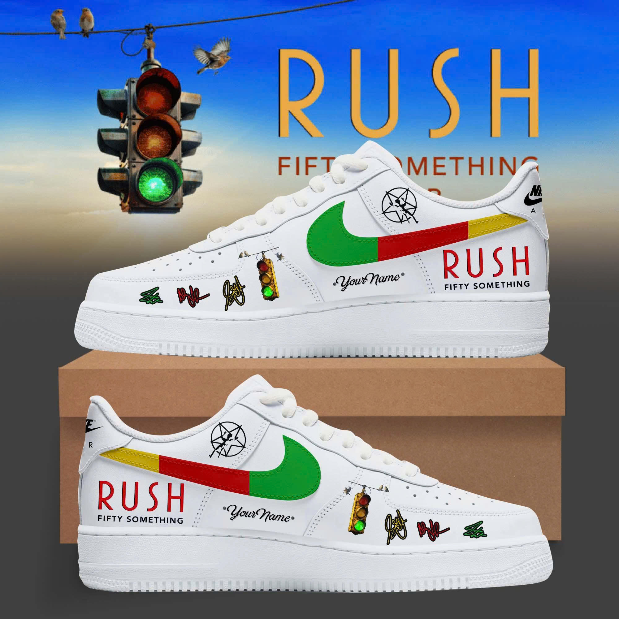 Fifty Something Tour 2026 Personalized Vintage Black Custom Sneakers