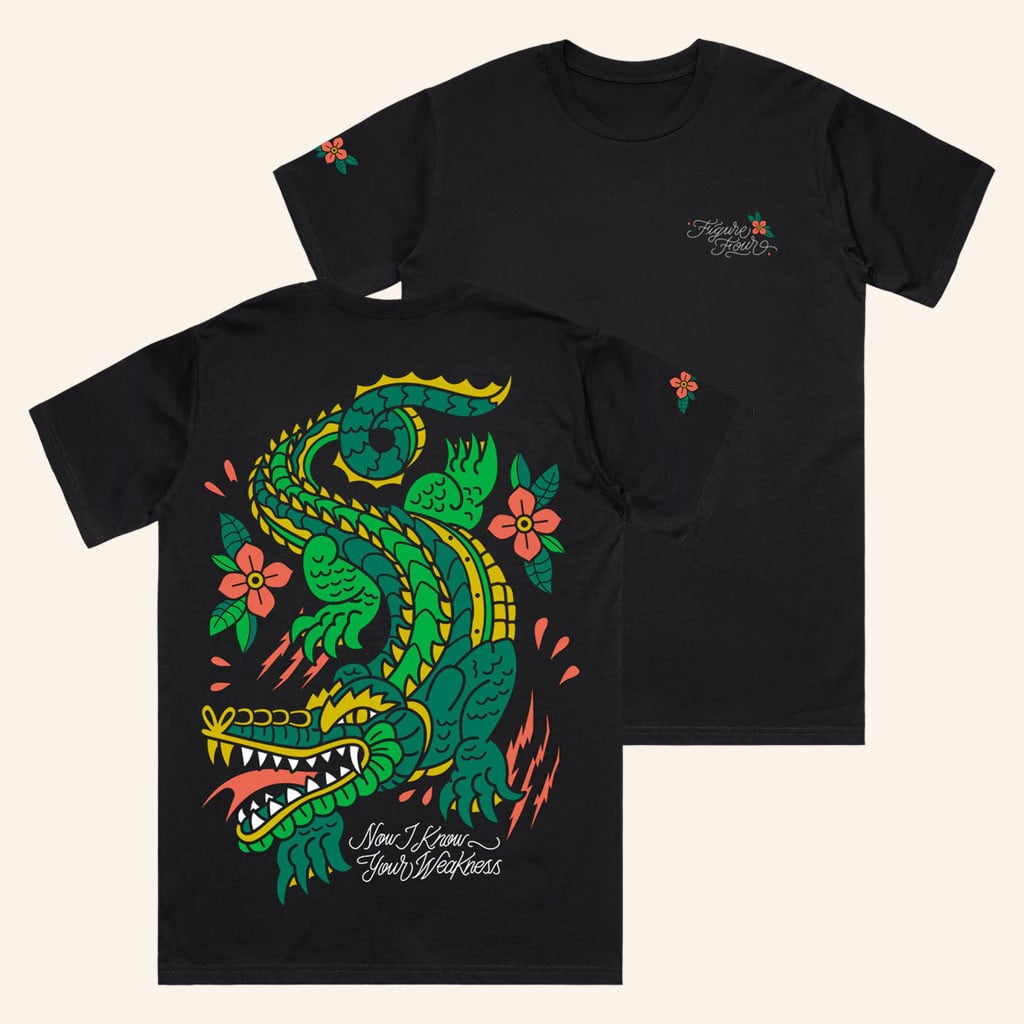 Figure Four Merch 2026 Alligator TShirt Figure Four Band Shirts Gifts For Music Fans