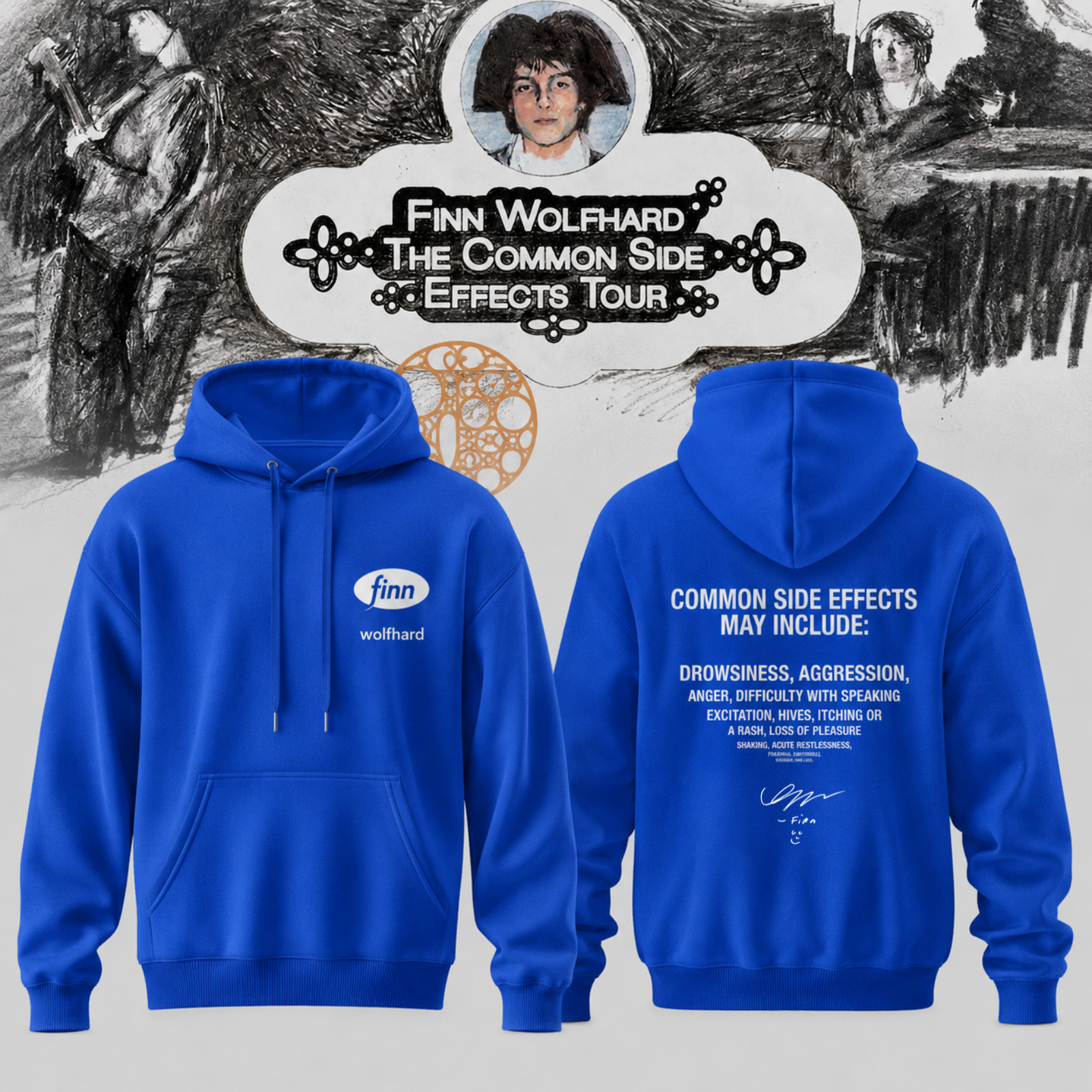 Finn Wolfhard The Common Side Effects Tour Premium Concert Hoodie