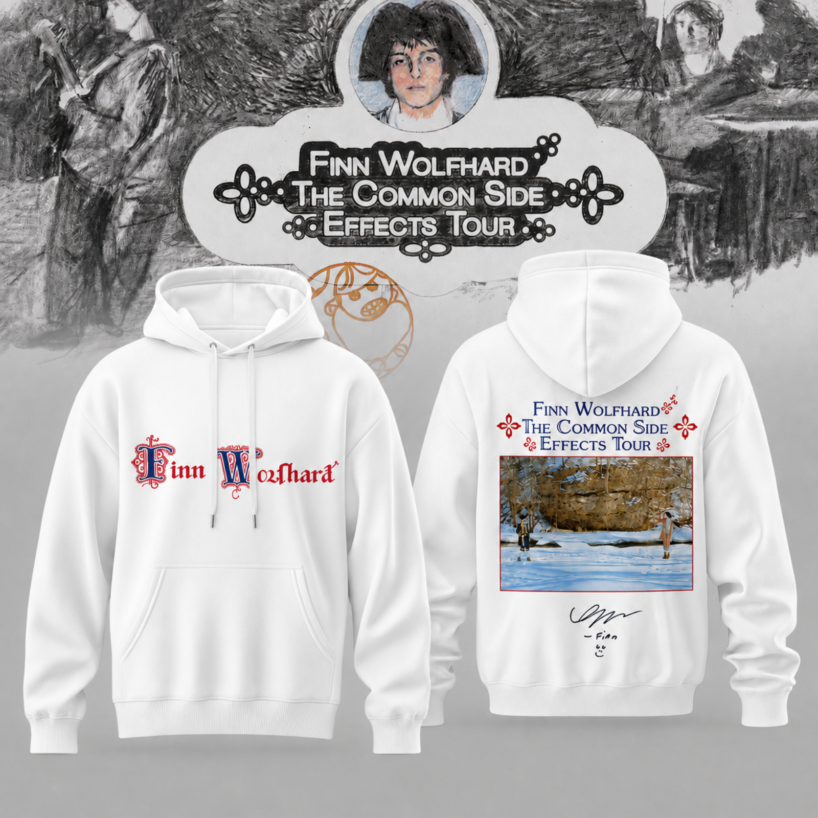 Finn Wolfhard The Common Side Effects Tour Signature Fan Hoodie