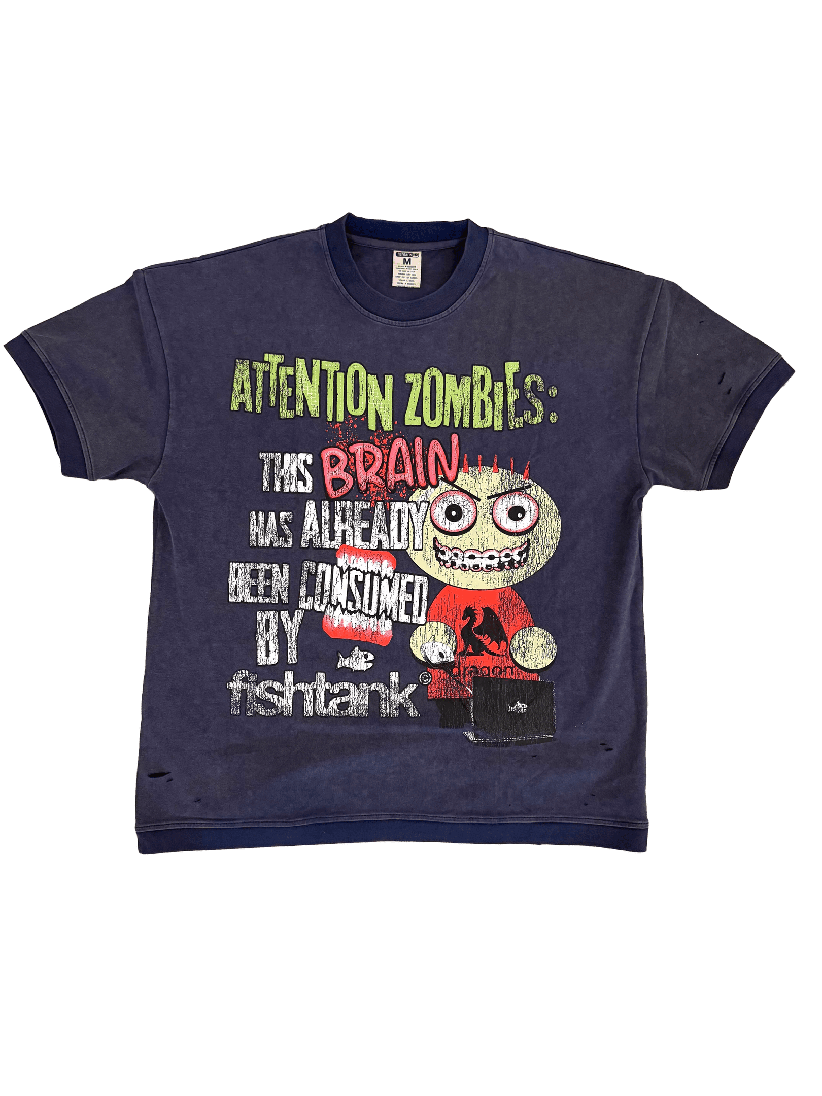 Fishtank Merch Fishtank Gift Shop Zombie TShirt Gifts For Dudes