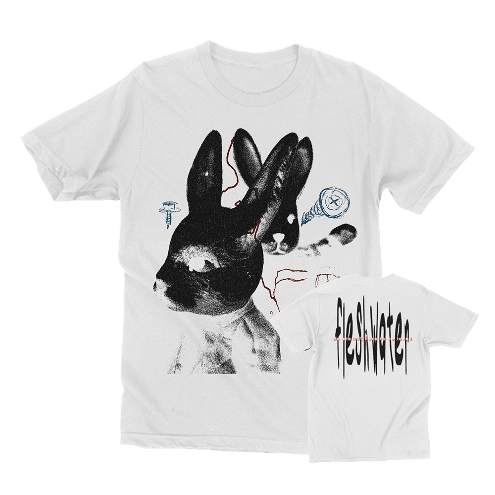 Fleshwater Merch Fleshwater White Rabbit Cement TShirt Best Fathers Day Presents