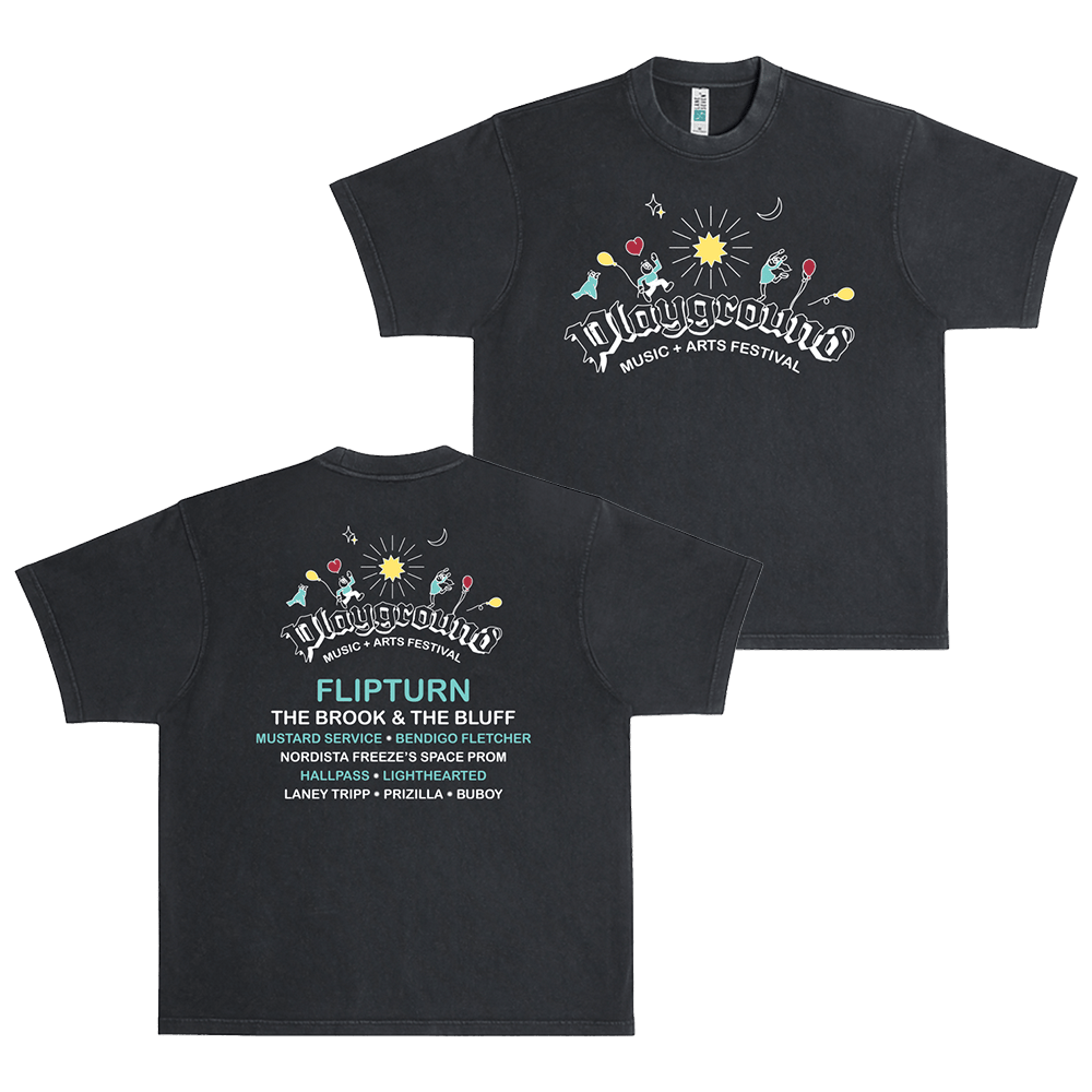 Flipturn Merch Playground 2025 Festival Flipturn TShirt Gifts For Rock Band Fans