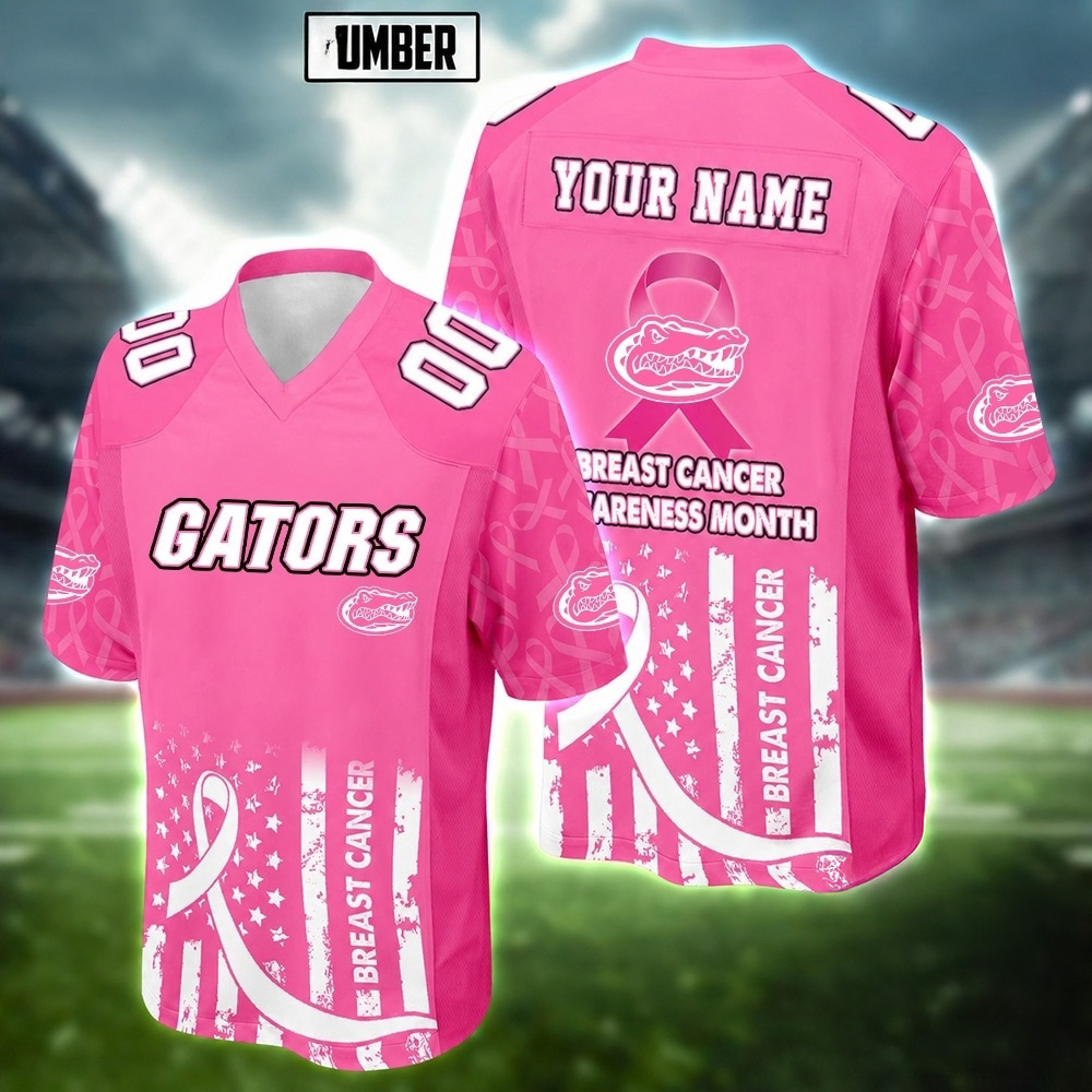 Florida Gators Breast Cancer Awareness Month 2026 Football Jersey 2 - Unicasport Florida Gators Breast Cancer Awareness Month 2026 Football Jersey
