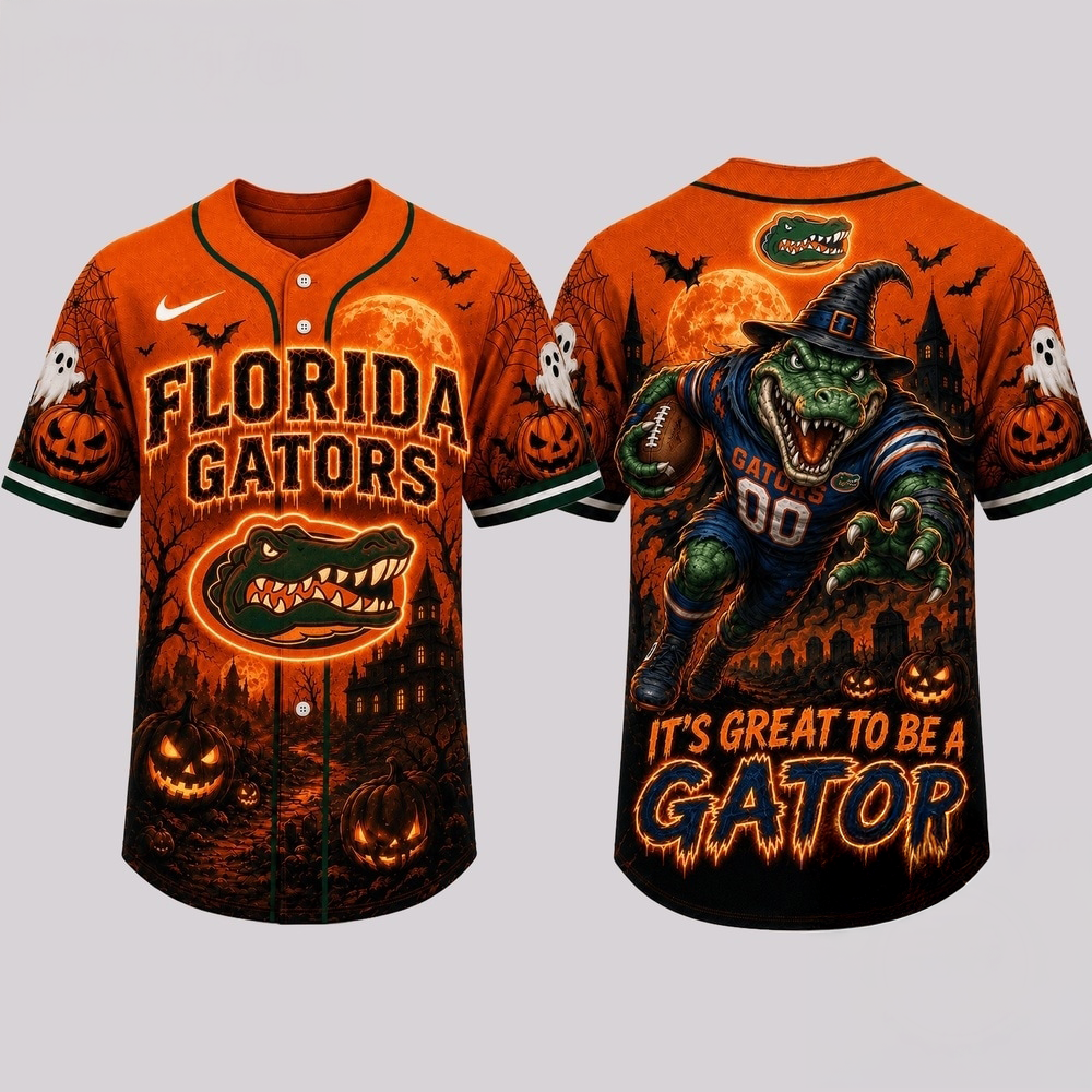 Florida Gators NCAA Haunted Night Halloween Baseball Jersey