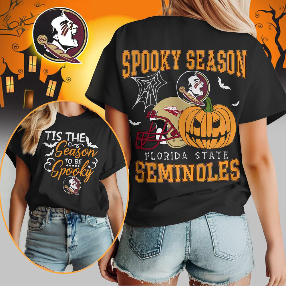 Florida State Seminoles 2025 NCAA Halloween Spooky Season Vintage T Shirt
