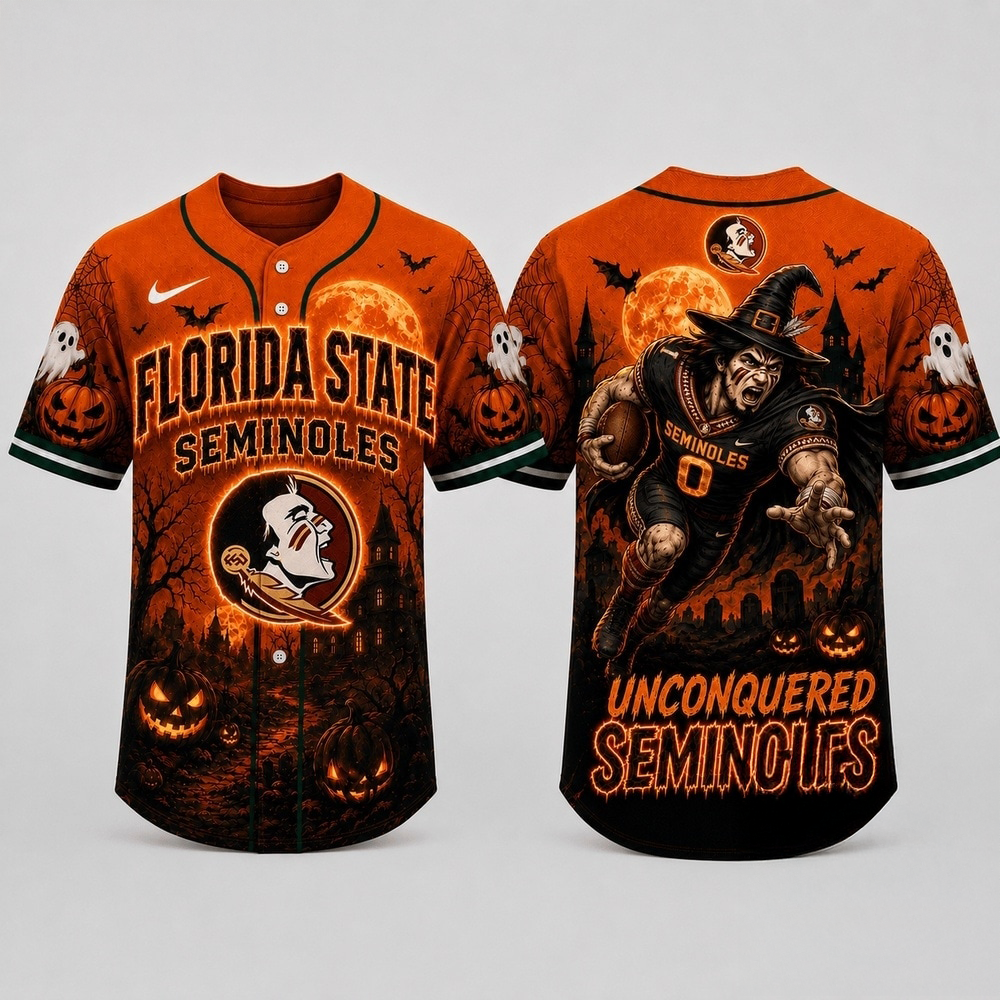 Florida State Seminoles NCAA Haunted Night Halloween Baseball Jersey