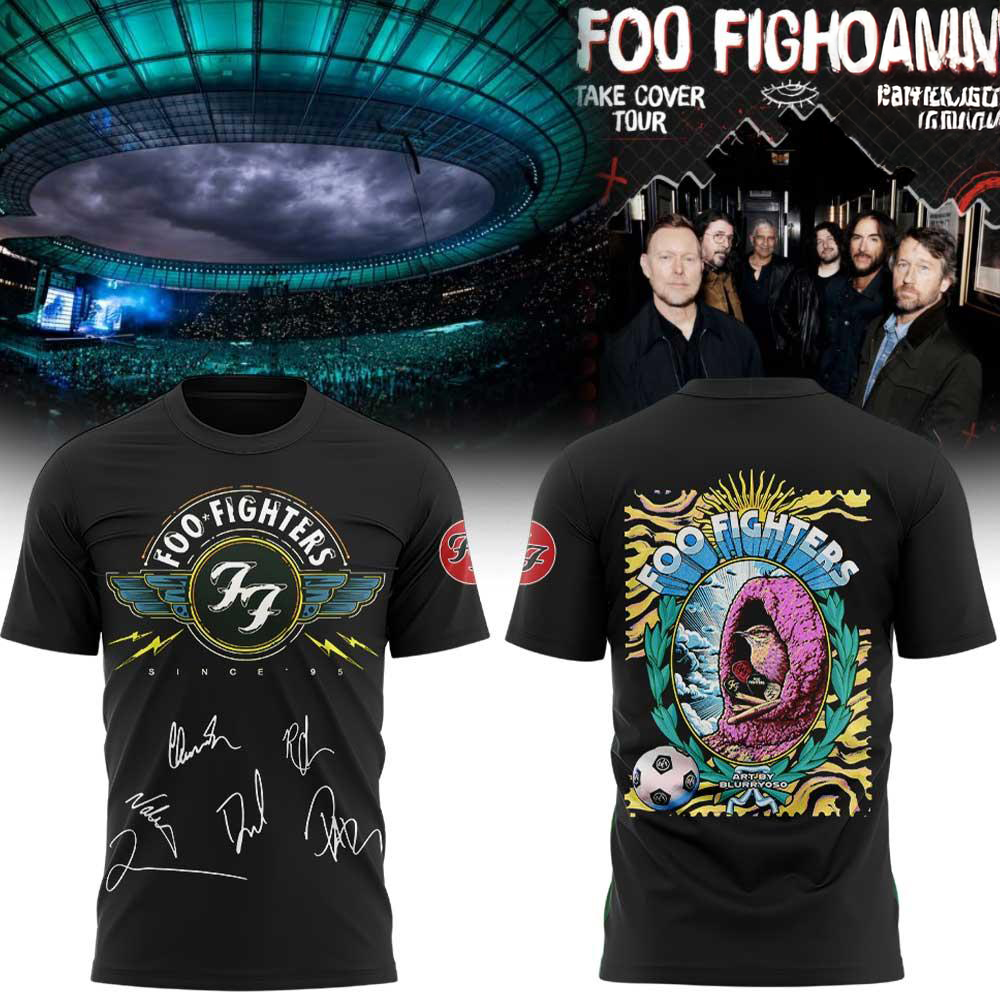 Foo Fighters Take Cover Tour 2026 2027 Official Tour T Shirt