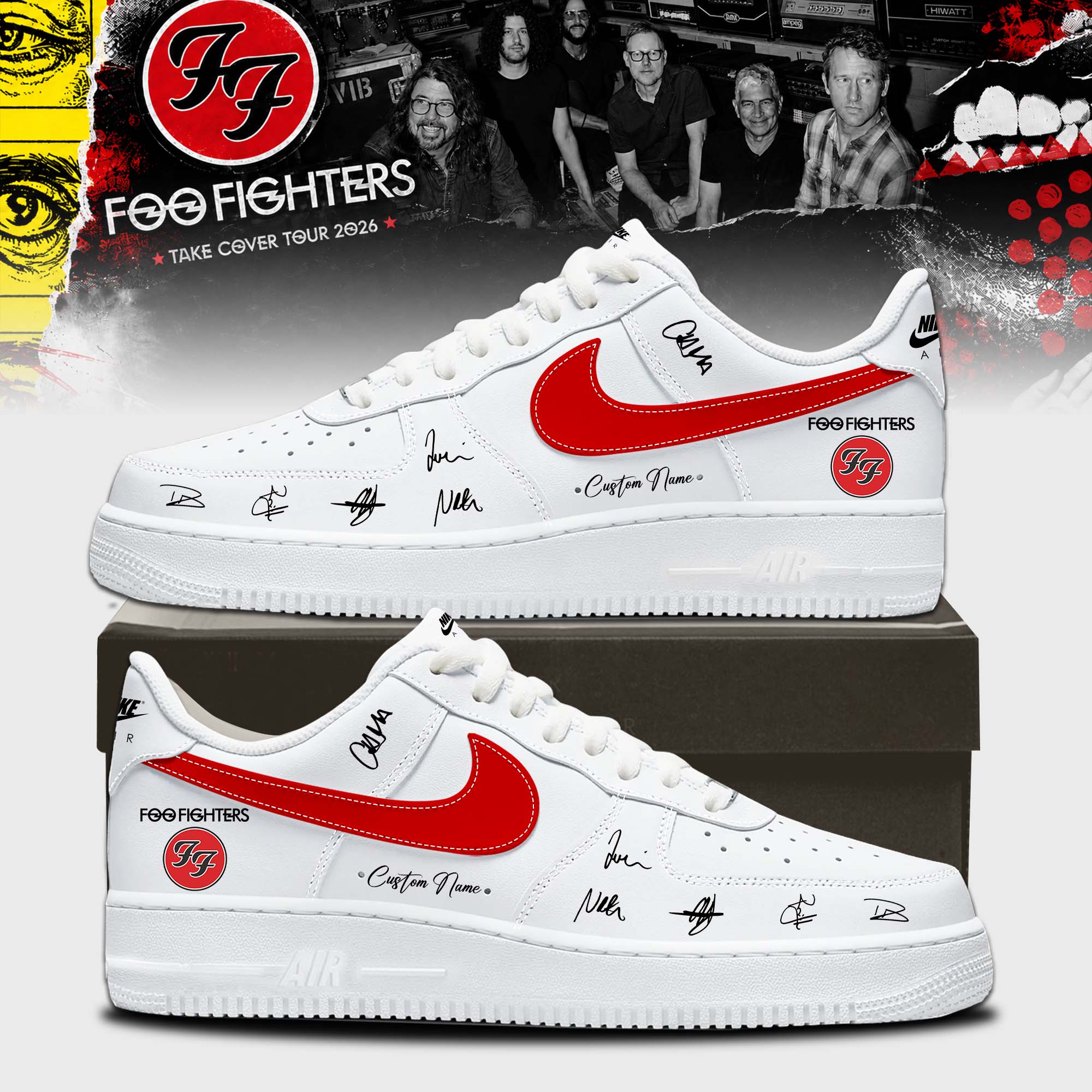 Foo Fighters Take Cover Tour 2026 Collector Edition Fan Shoes