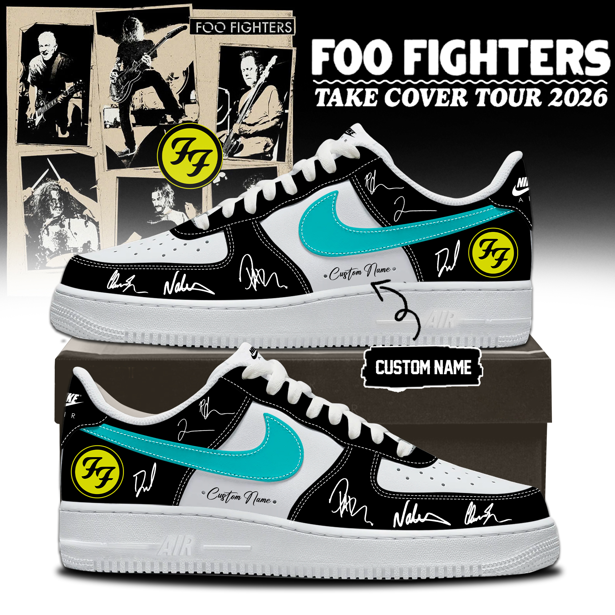 Foo Fighters Take Cover Tour 2026 Collector Edition Lifestyle Sneakers
