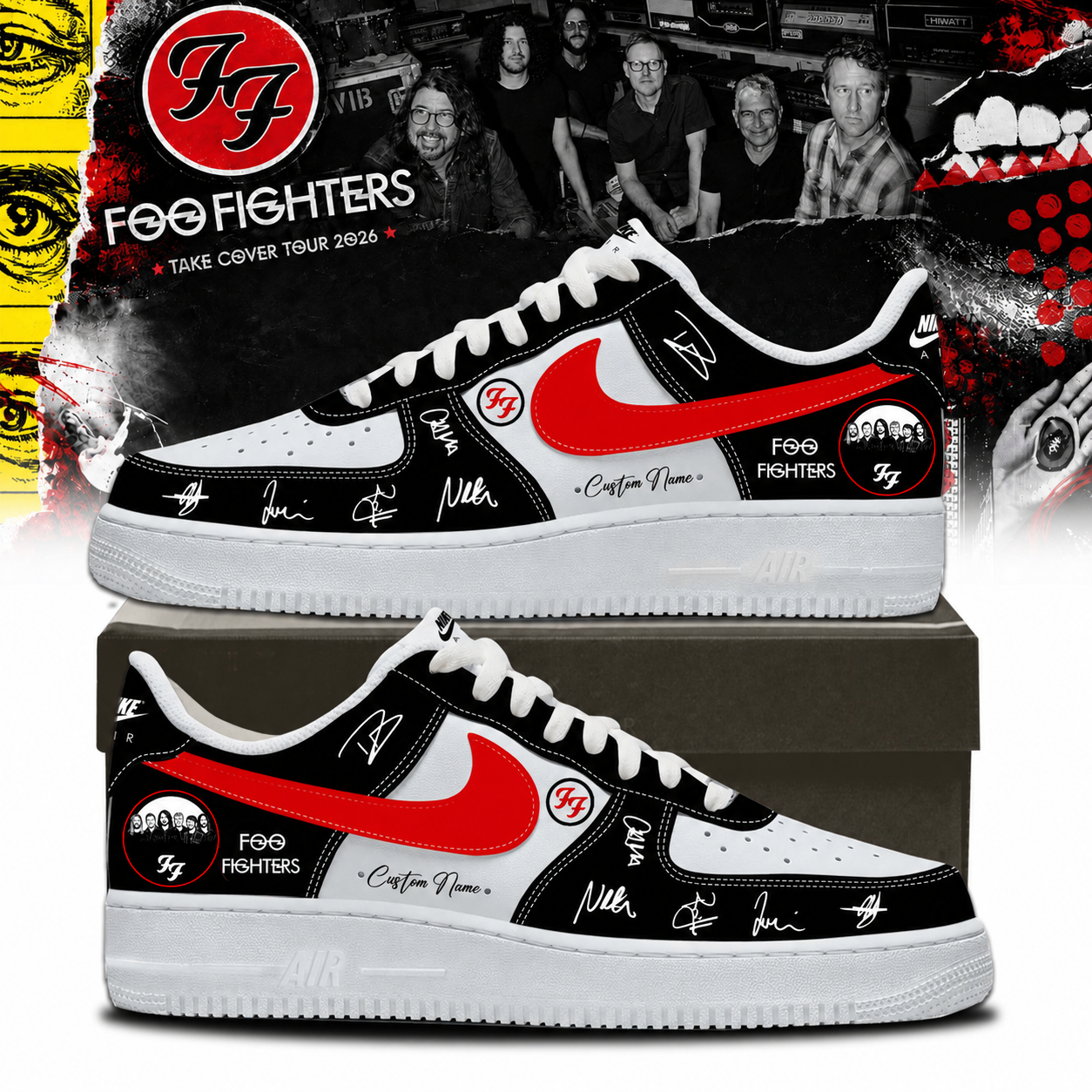 Foo Fighters Take Cover Tour 2026 Collector Lifestyle Shoes