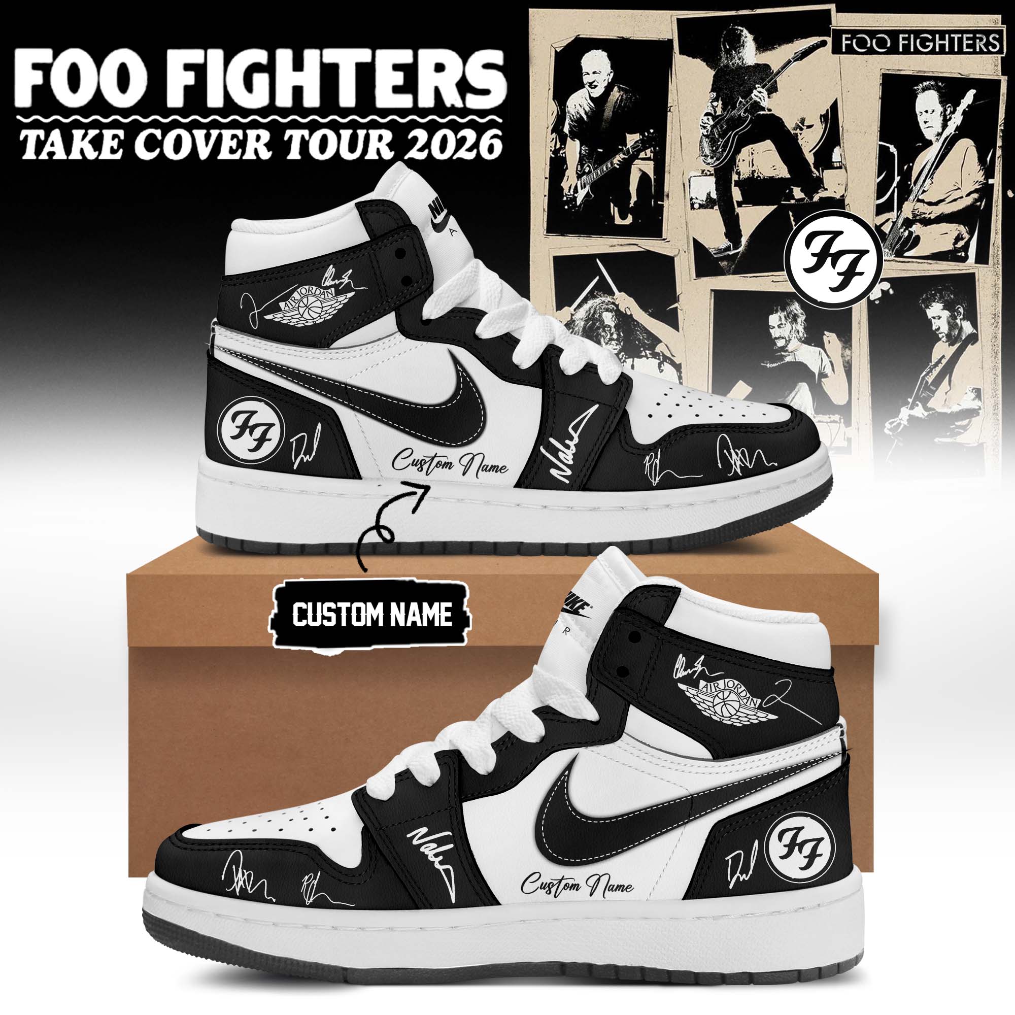 Foo Fighters Take Cover Tour 2026 Collector Lifestyle Shoes