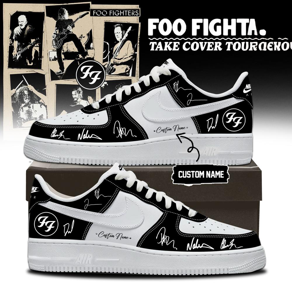Foo Fighters Take Cover Tour 2026 Custom Air Force 1 Sneakers