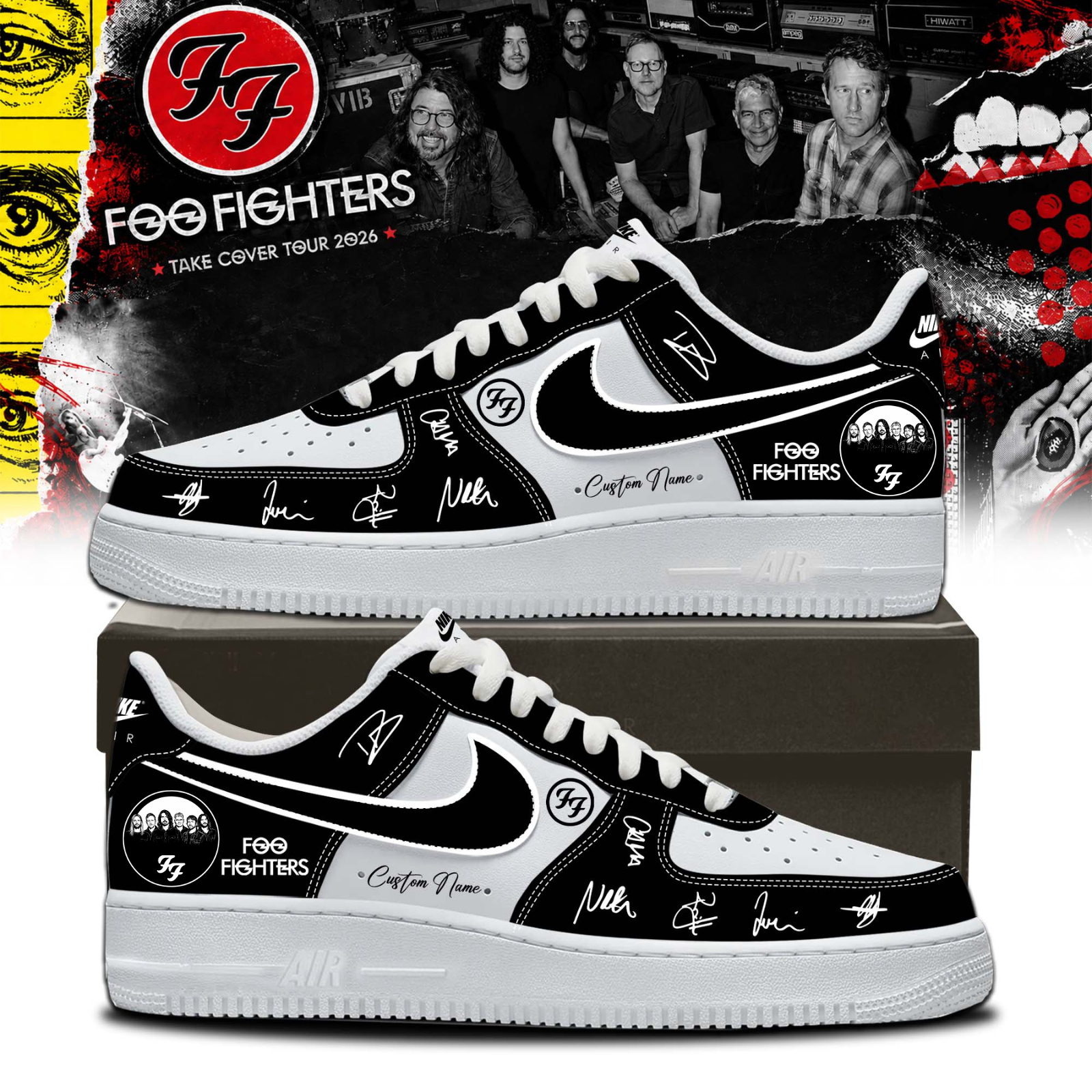 Foo Fighters Take Cover Tour 2026 Exclusive Concert Sneakers