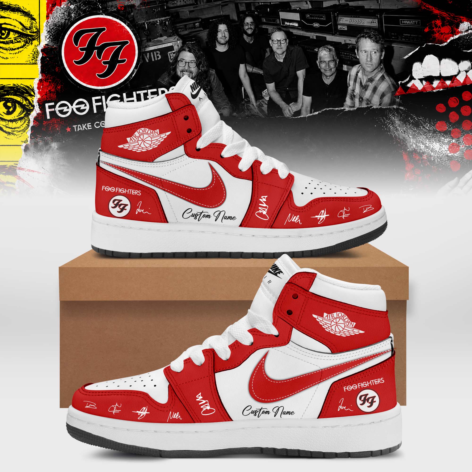 Foo Fighters Take Cover Tour 2026 Limited Edition Music Fan Shoes