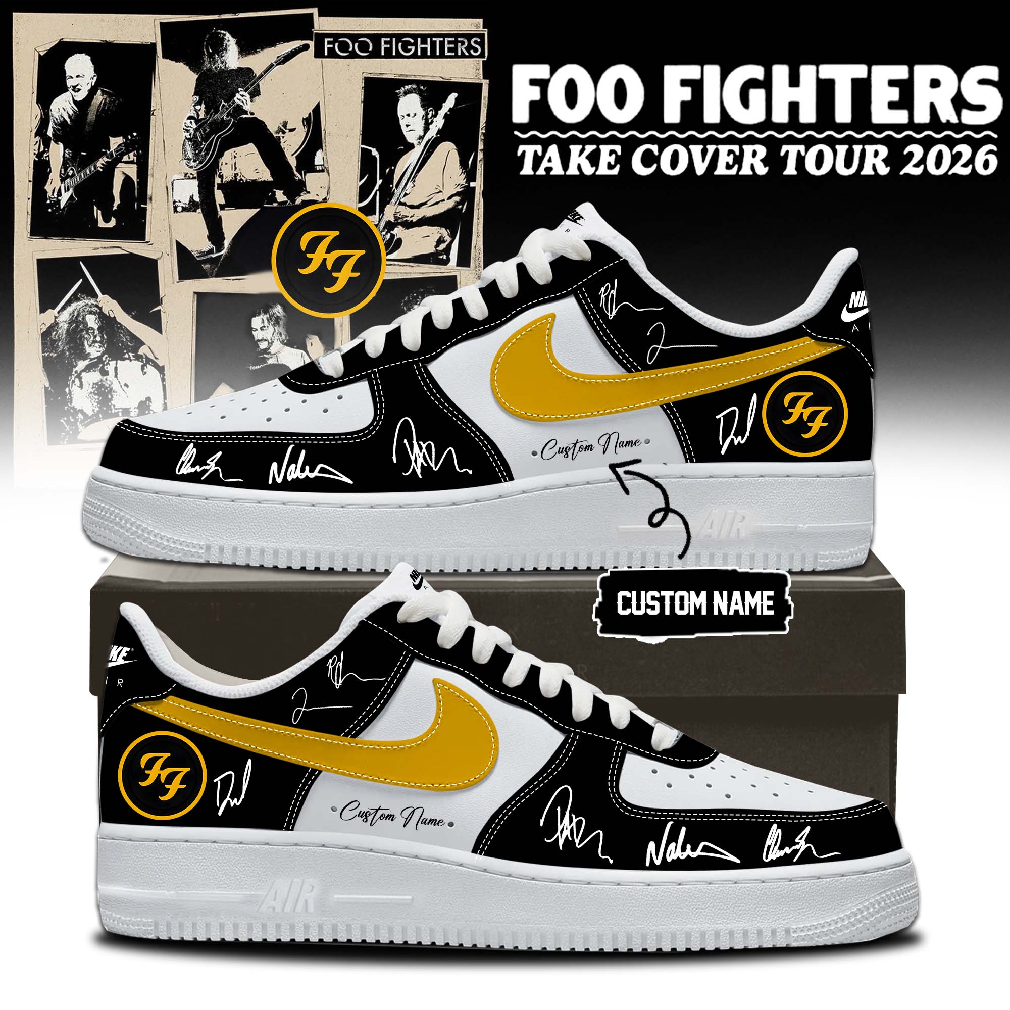 Foo Fighters Take Cover Tour 2026 Limited Release Casual Footwear