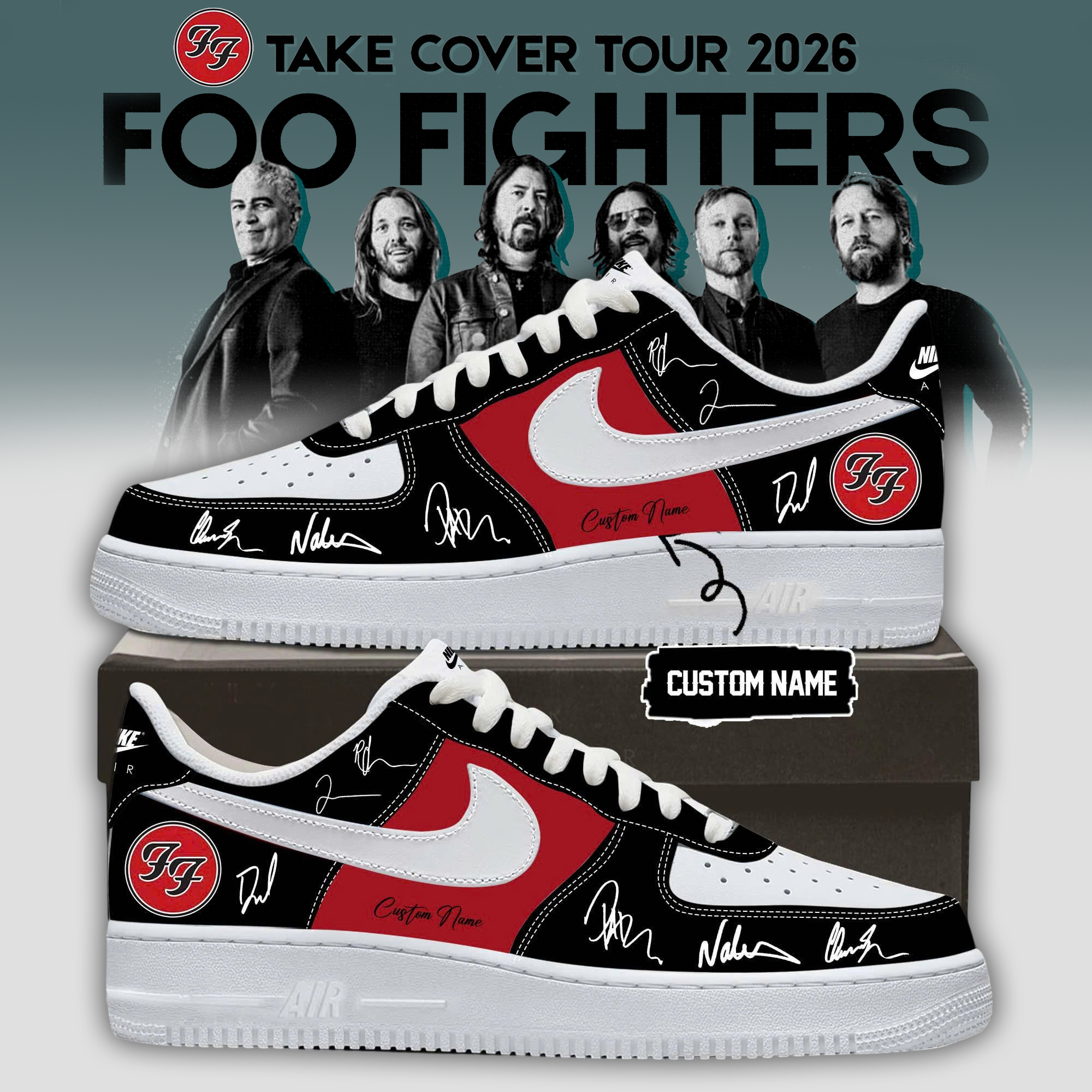 Foo Fighters Take Cover Tour 2026 Limited Release Concert Sneakers