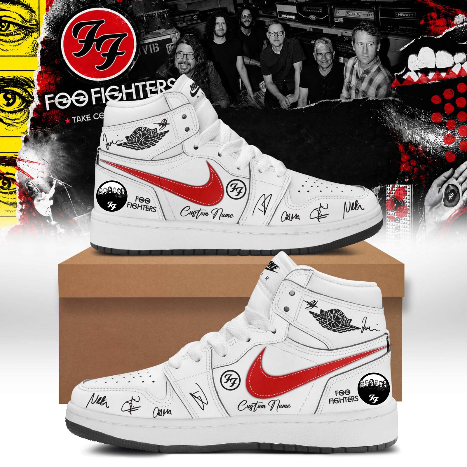 Foo Fighters Take Cover Tour 2026 Premium Signature Footwear