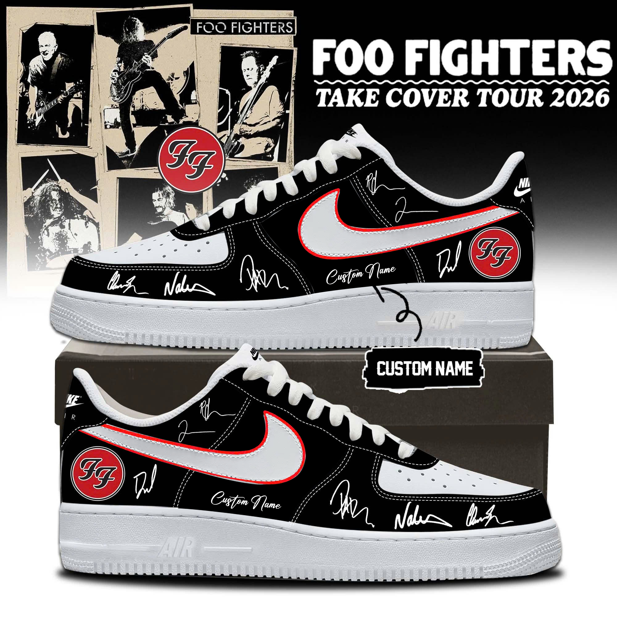 Foo Fighters Take Cover Tour 2026 Premium Signature Sneakers Collection