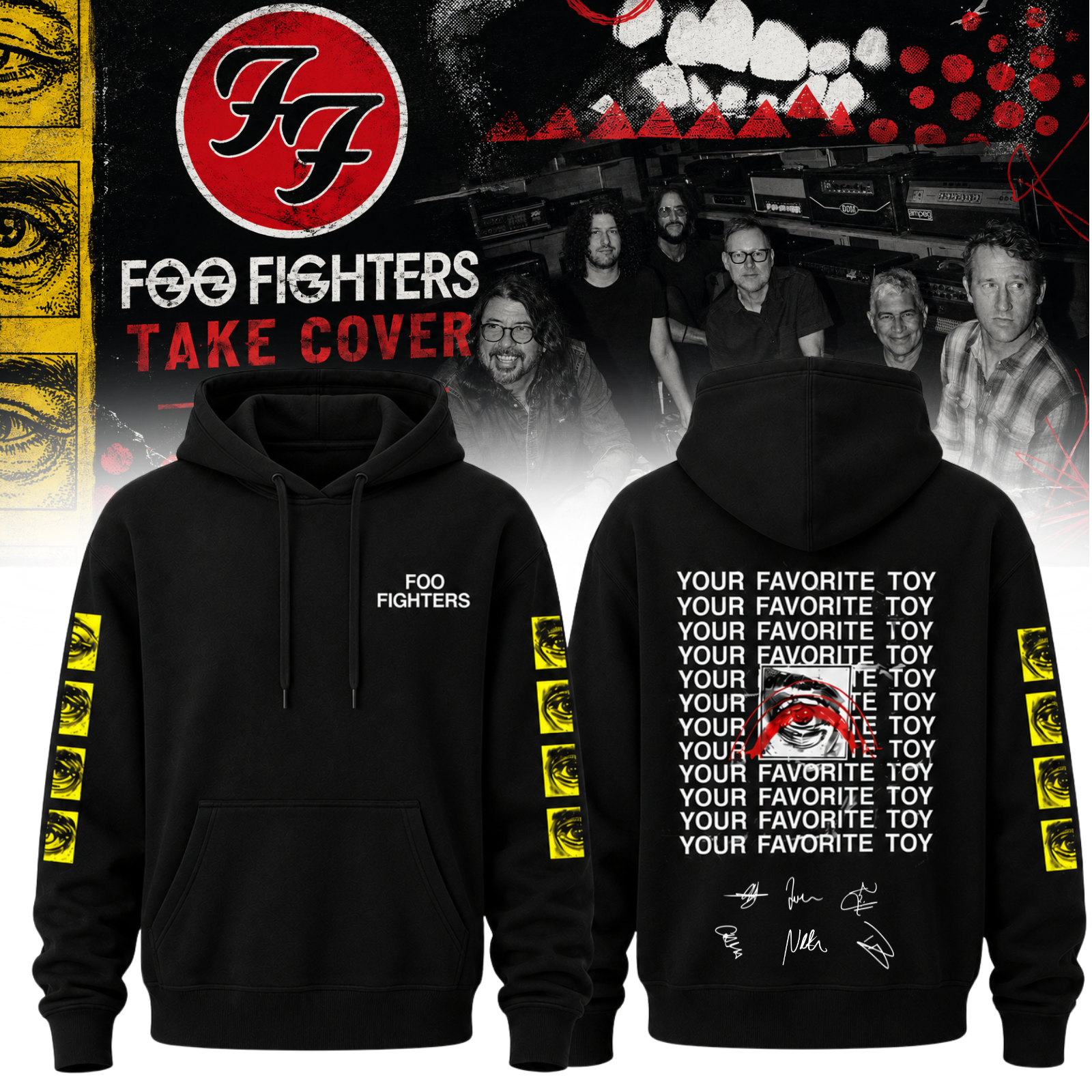 Foo Fighters Take Cover Tour 2026 Signature Fan Hoodie Limited Release