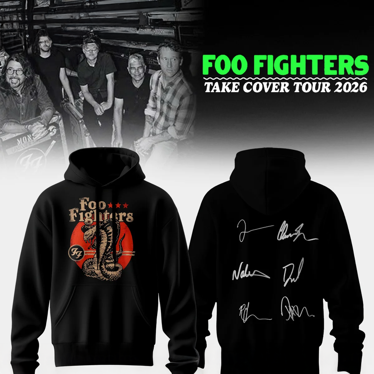 Foo Fighters Take Cover Tour TShirt & Hoodie Variant 27